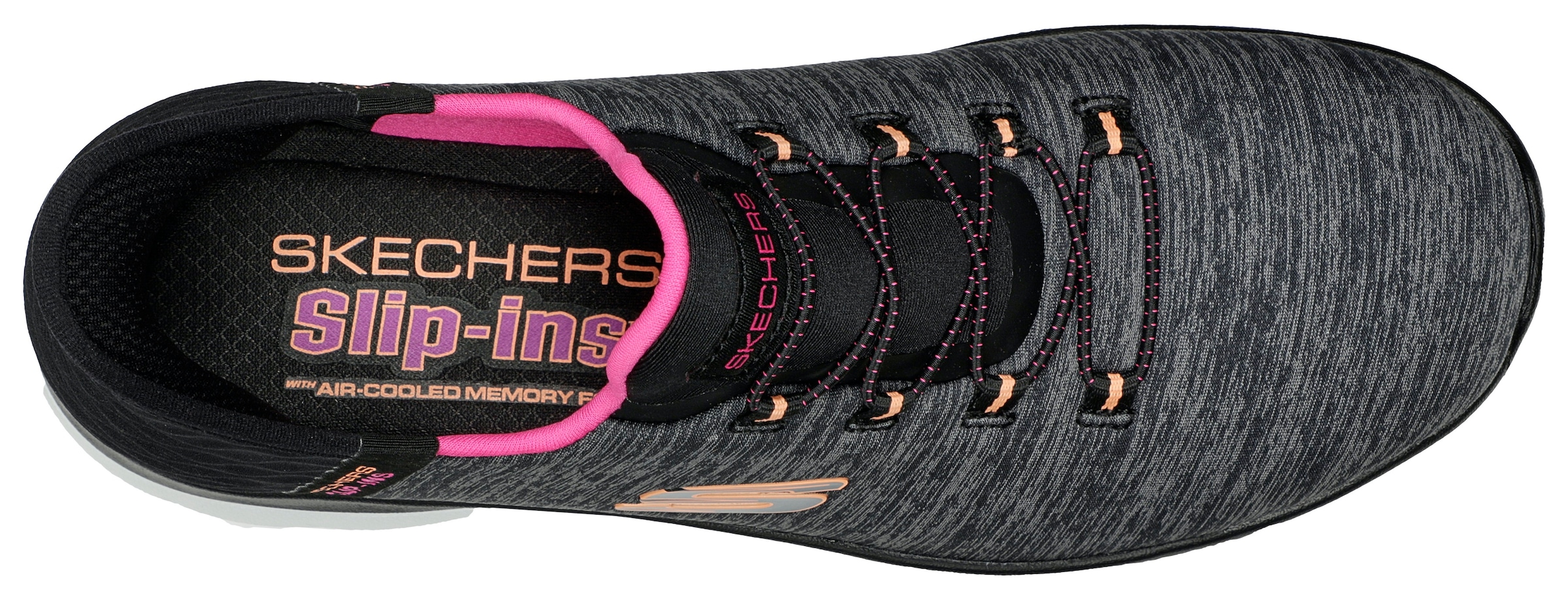 Skechers Slipper »SUMMITS DAZZLING HAZE«, Slip Ins Sneaker, Freizeitschuh mit dezenten Kontrastdetails