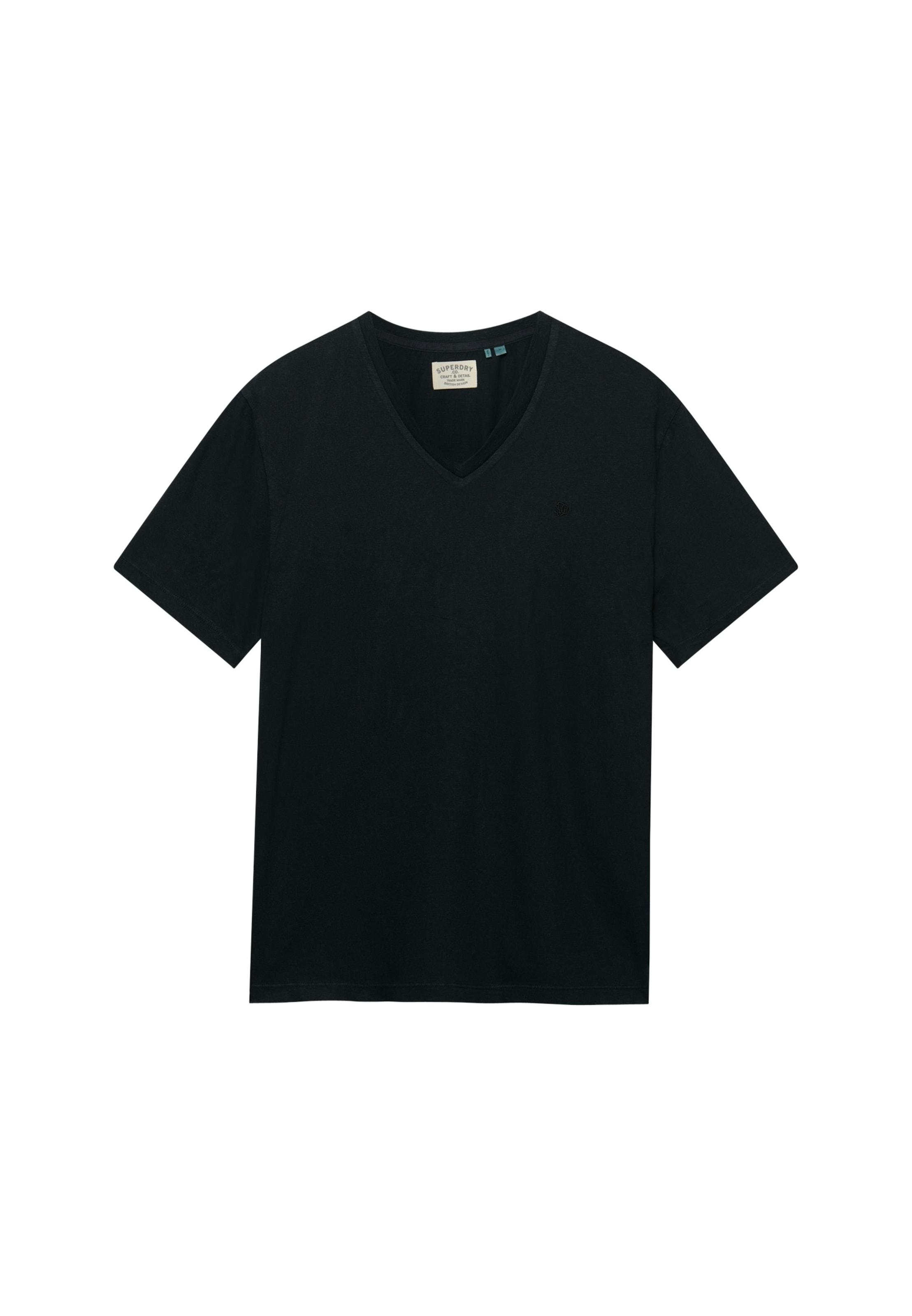 Superdry Rundhalsshirt »CLASSIC COTTON LINEN VEE« aus tollem Baumwoll-Leinen-Mischgewebe