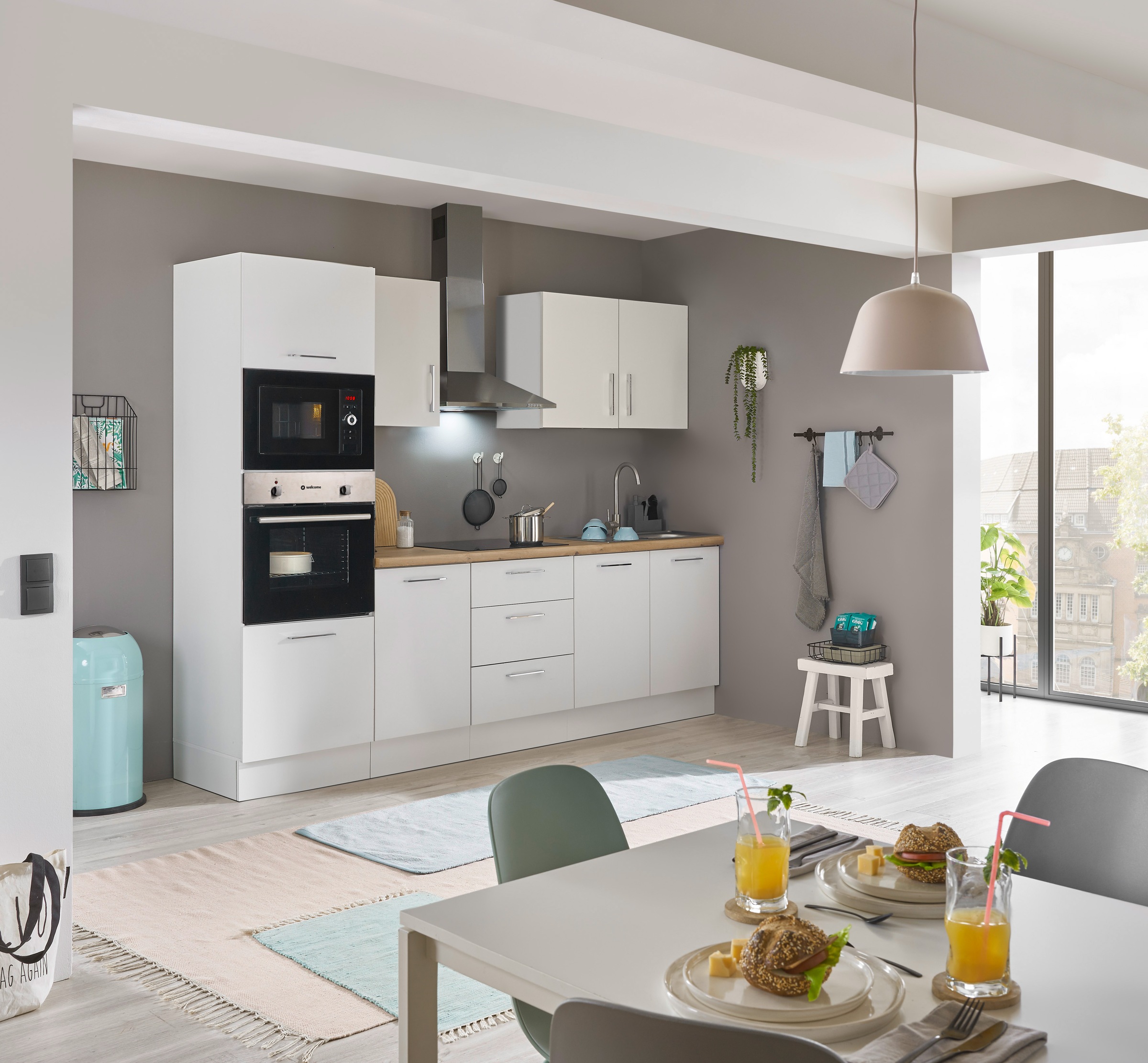 BASIC by Balculina Küchenzeile »Turin«, Breite 270 cm, wahlweise mit E-Geräten