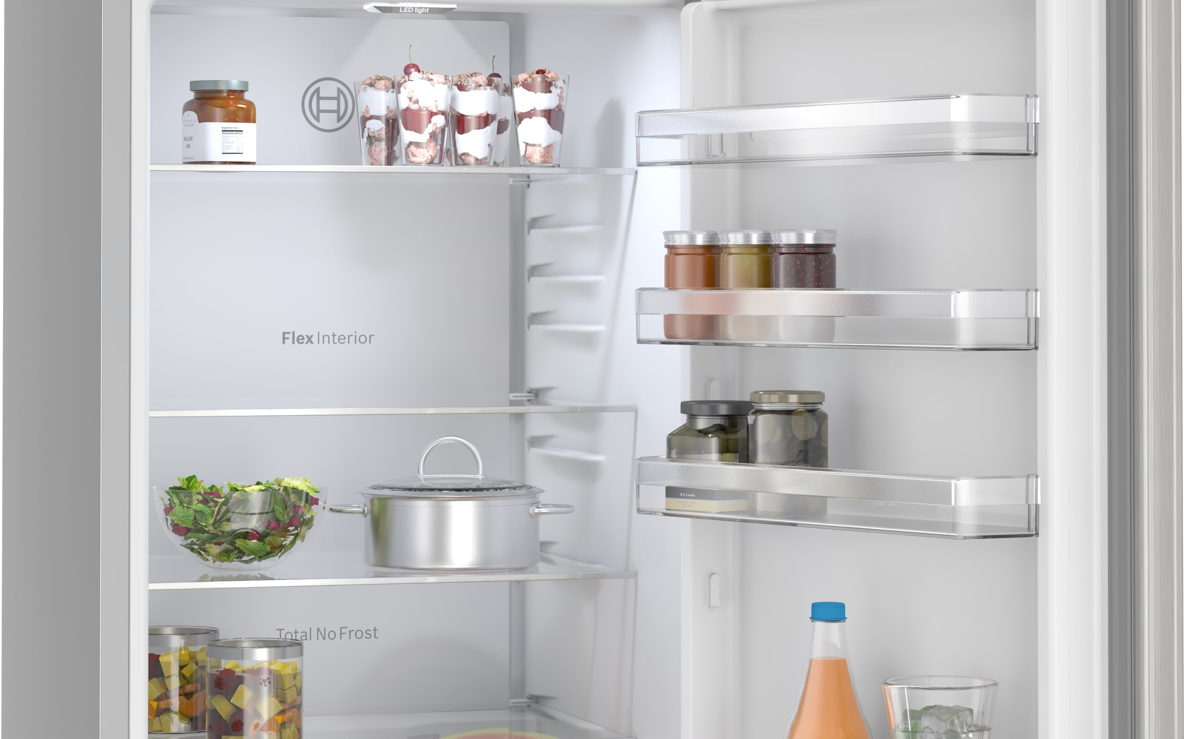 BOSCH Kühl-/Gefrierkombination Serie 4 »KGN392LCG« 203 cm hoch 60 cm breit Total No Frost, VitaFresh XXL <0 °C>, Perfect Fit