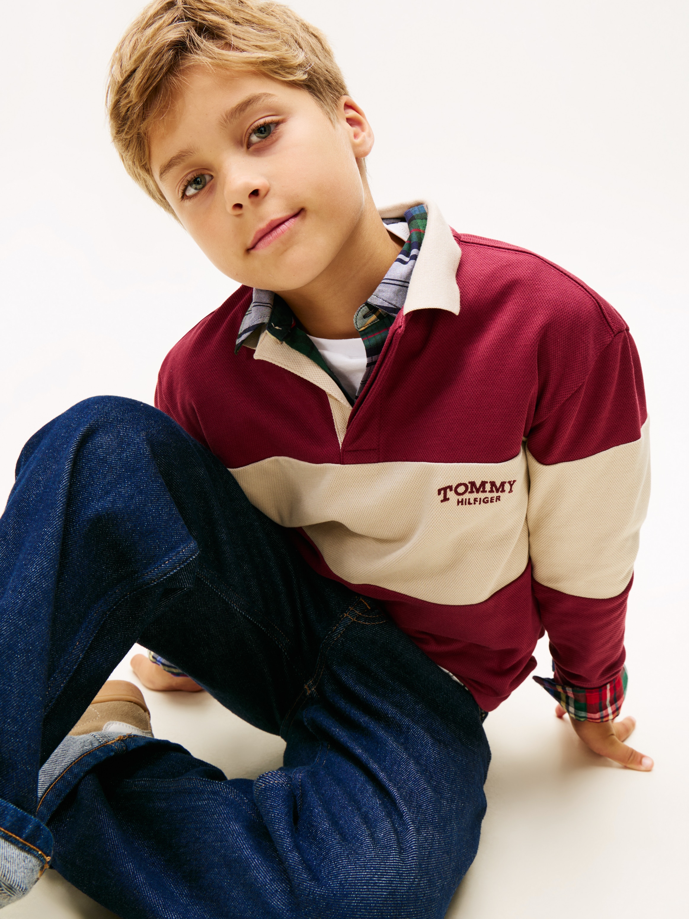 Tommy Hilfiger Langarm-Poloshirt Regular fit, für Kinder bis 16 Jahre