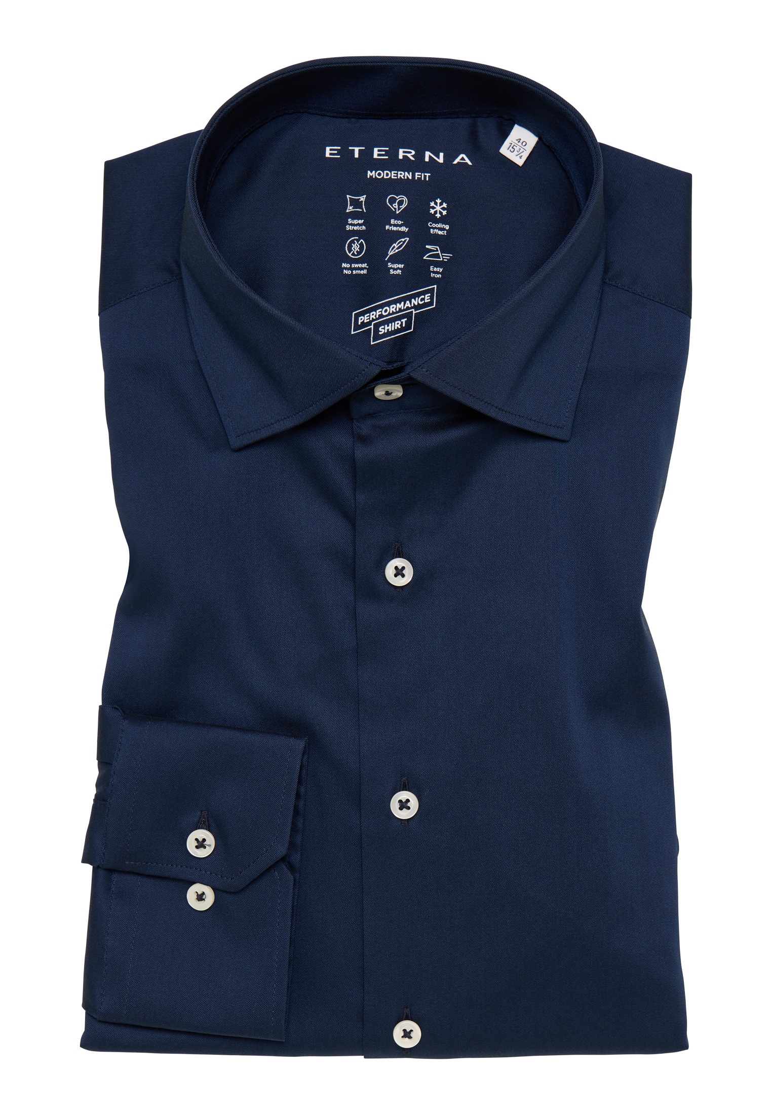 Eterna Langarmhemd »MODERN FIT«, EASY IRON (bügelleicht)