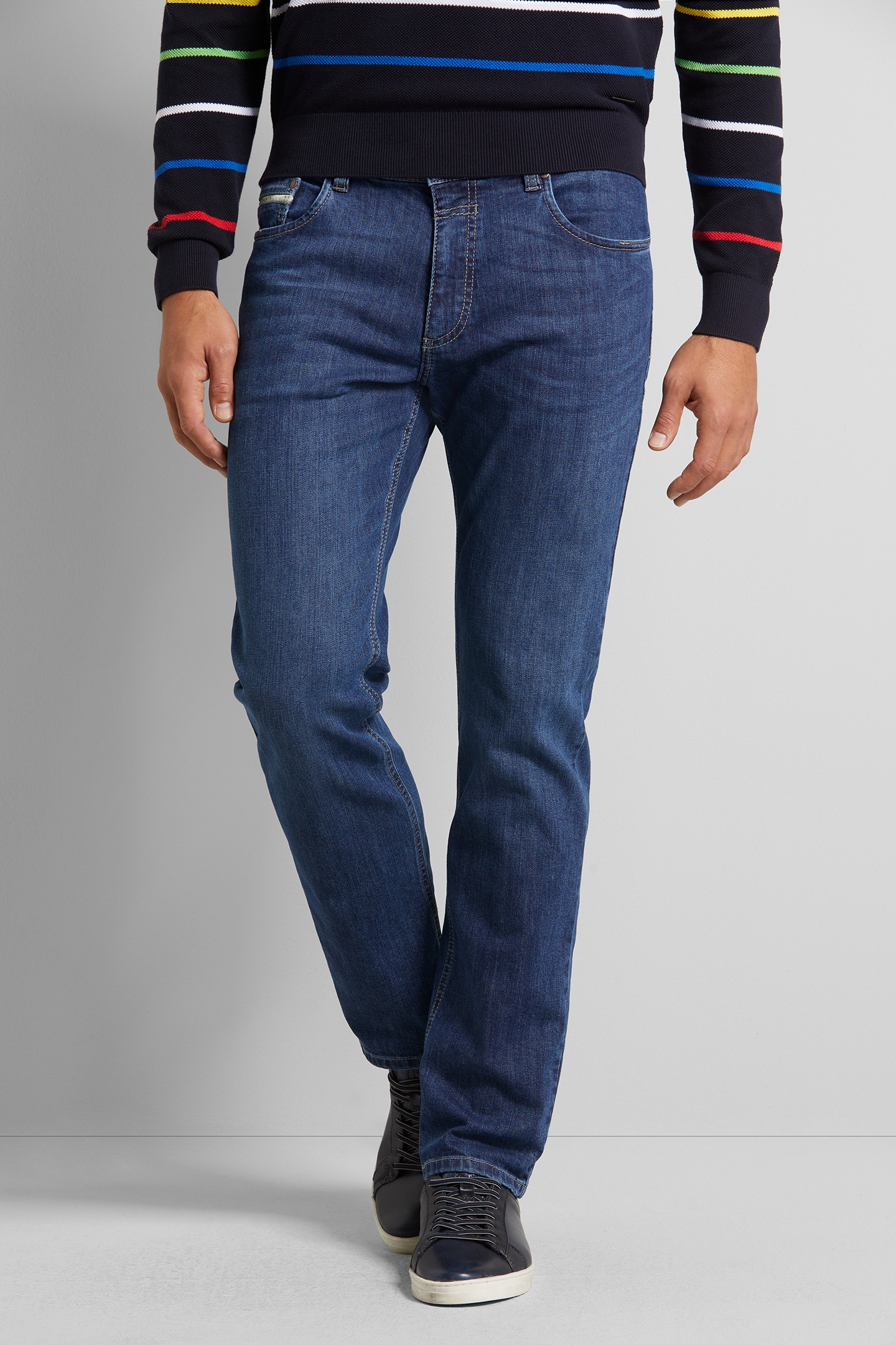 Bugatti 5-Pocket-Jeans »Basic Essential« Authentic Denim in blau, Größe 35