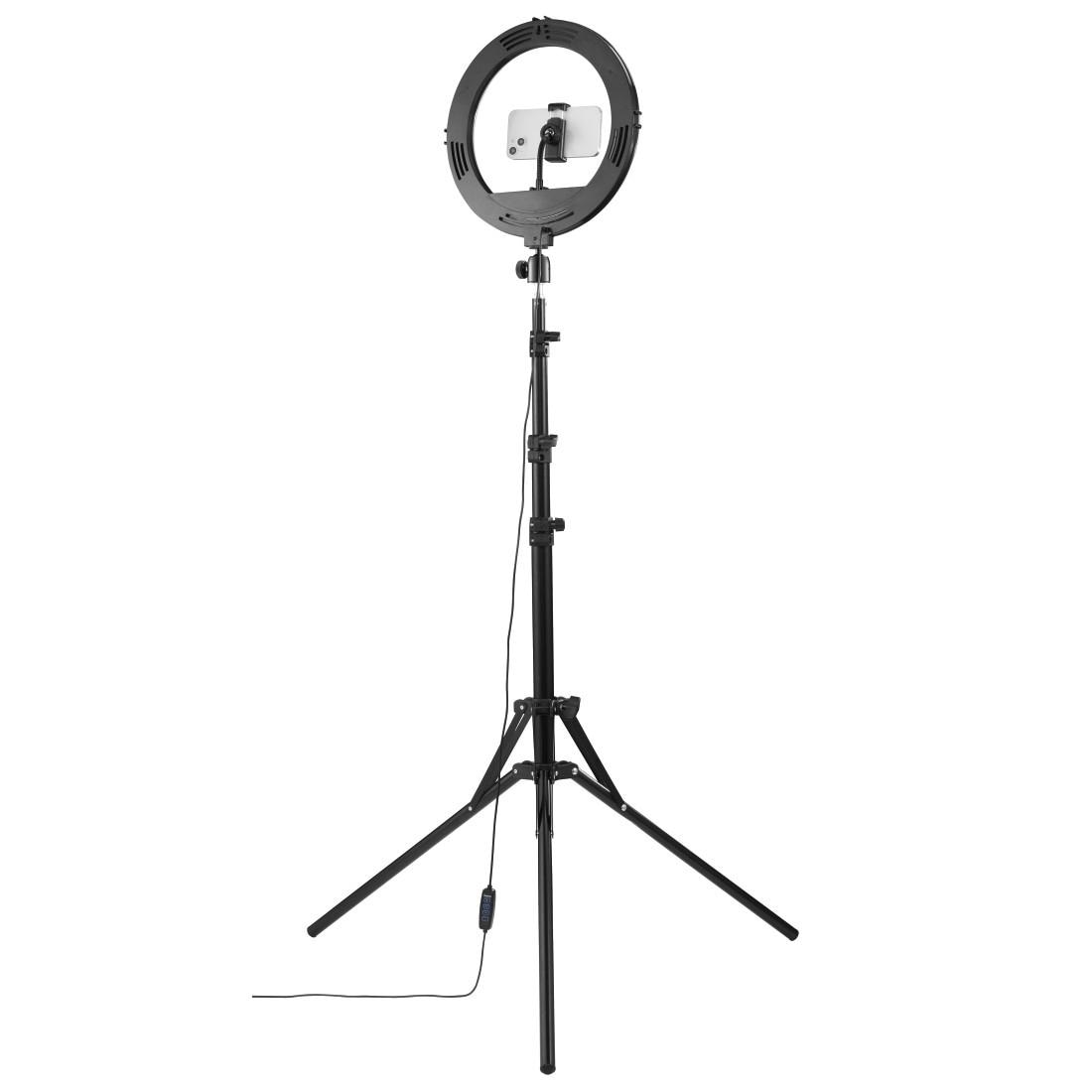 Hama Ringlicht »Handy-Ringlicht mit Stativ für Selfies, Videos (210 cm, 160 LED, 12")«