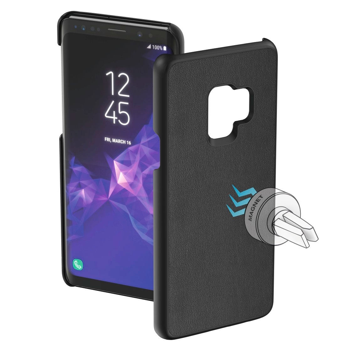 Cover, Hülle "Magnet" für Samsung Galaxy S9, Schwarz...