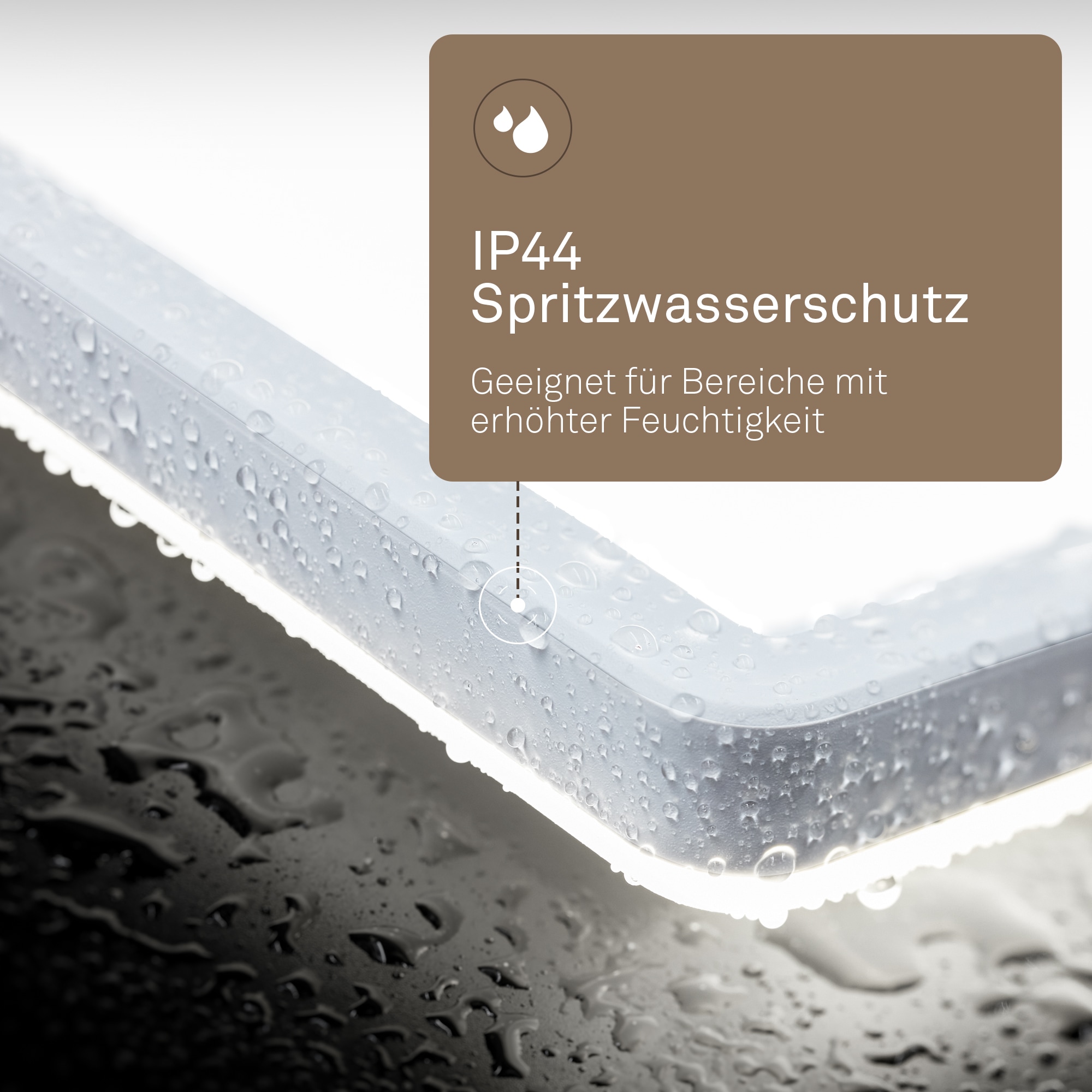 B.K.Licht LED Panel »SHALLOW« LED-Board 1 Stk. Neutralweiß 58x20x3 cm, Badlampe, Badezimmer, Küche, Wohnzimmer