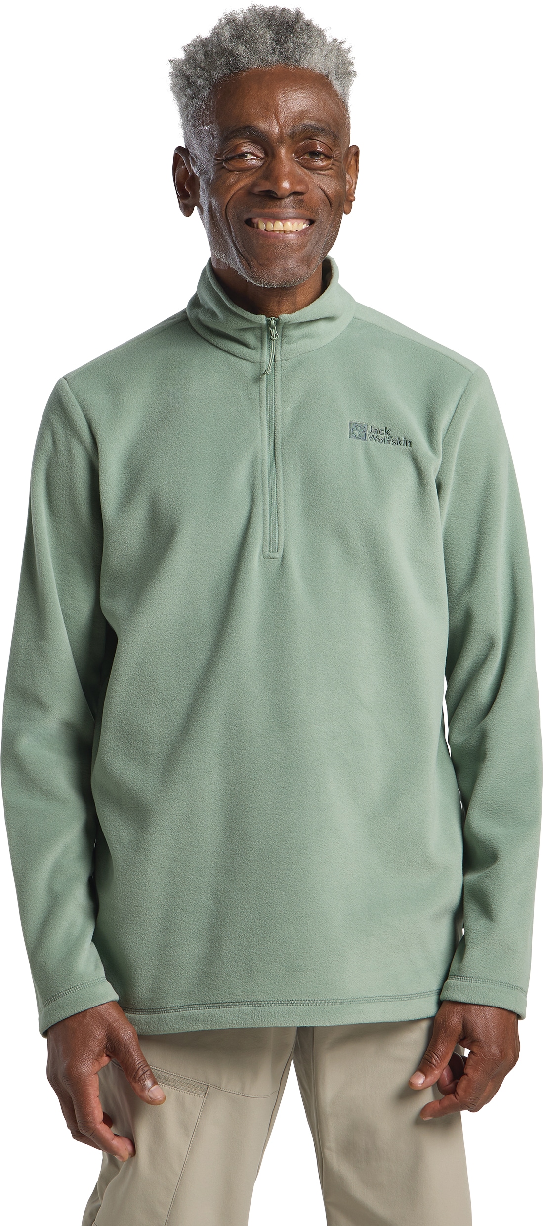 Jack Wolfskin Fleecepullover »TAUNUS HZ M«, aus recyceltem Polyester, atmungsaktiv