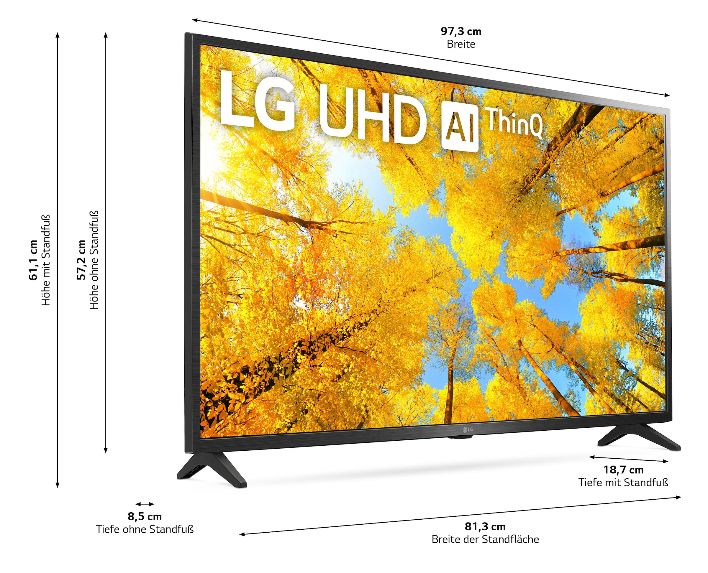 LG LED-Fernseher »43UQ75009LF«, 108 cm/43 bei HLG,Sprachassistenten HD, OTTO jetzt Pro 4K und 4K Smart-TV, Gen5 Ultra Zoll, LED,HDR10 α5 AI-Prozessor,Direct