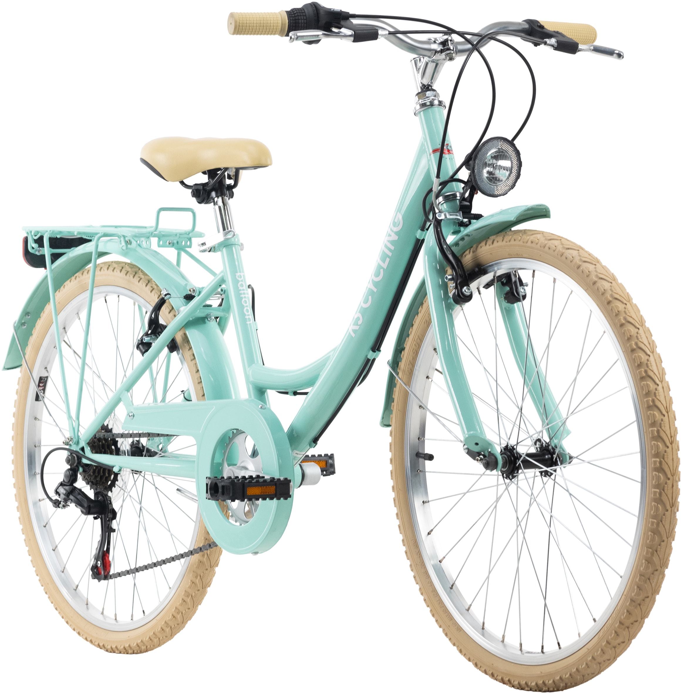 KS Cycling Jugendfahrrad »Balloon«, 6 Gang, Shimano, Tourney Schaltwerk, Kettenschaltung, für Damen, Kettenschaltung