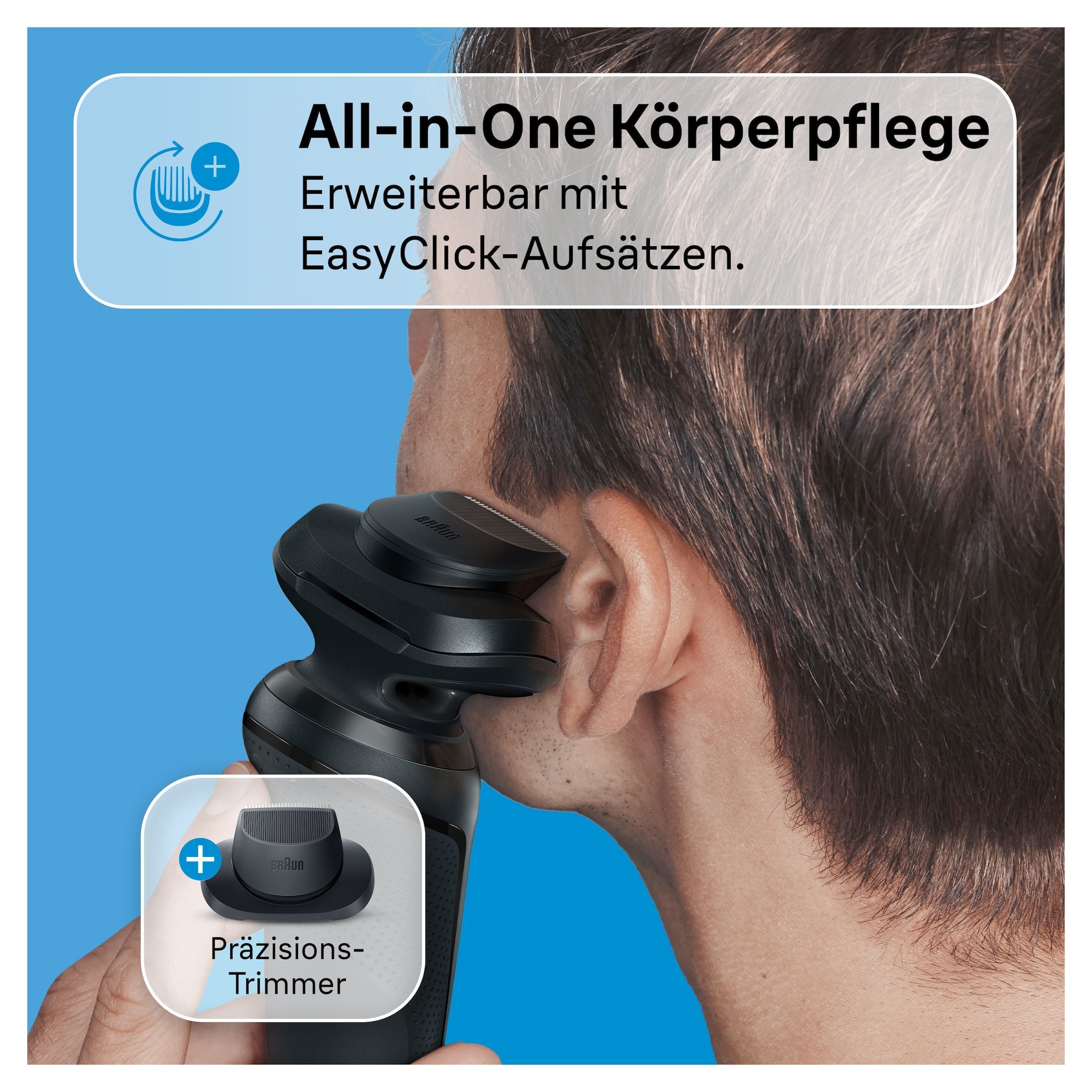 Braun Elektrorasierer »Series 5 52-N7200cc«, Reinigungsstation, Nass- &Trockenrasur, Turbo- & Standard-Modus, mit Reinigungsstation