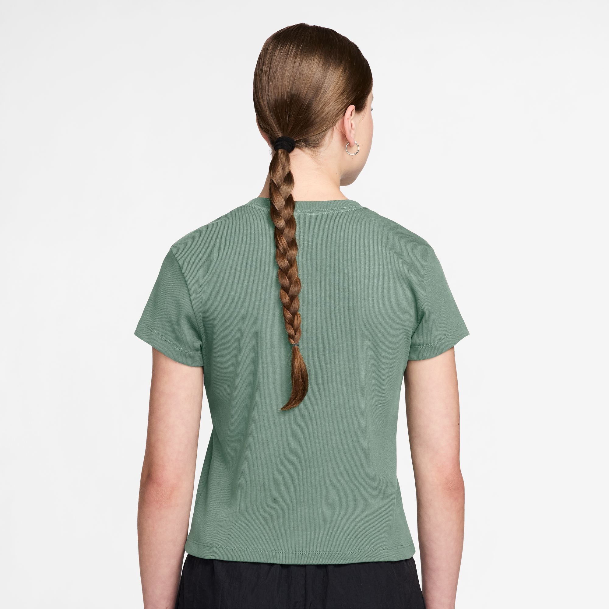 Nike Sportswear T-Shirt »Nike Sportswear Women's Tight Ribbed Short-Sleeve T-Shirt« mit Rundhalsausschnitt, kragenlos, Kurzarm, aus Feinripp-Material