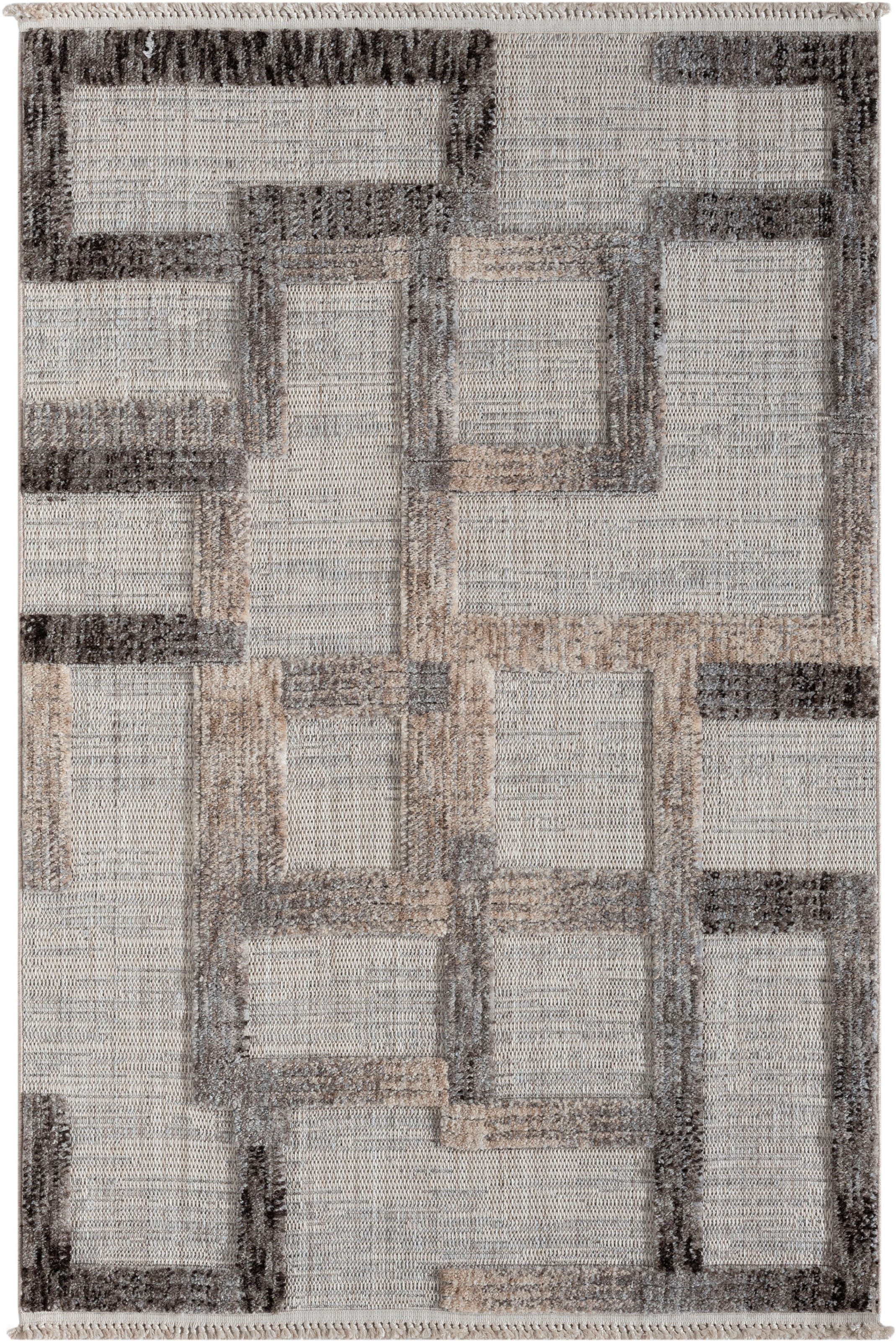 Myflair Möbel & Accessoires Teppich »Balania« rechteckig 15 mm Höhe Kurzflor, mit Hoch-Tief Effekt, besonders weich durch Microfaser