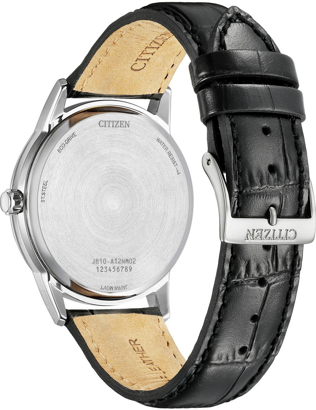 Citizen Solaruhr, Armbanduhr, Herrenuhr, Lederarmband, analog, Tag