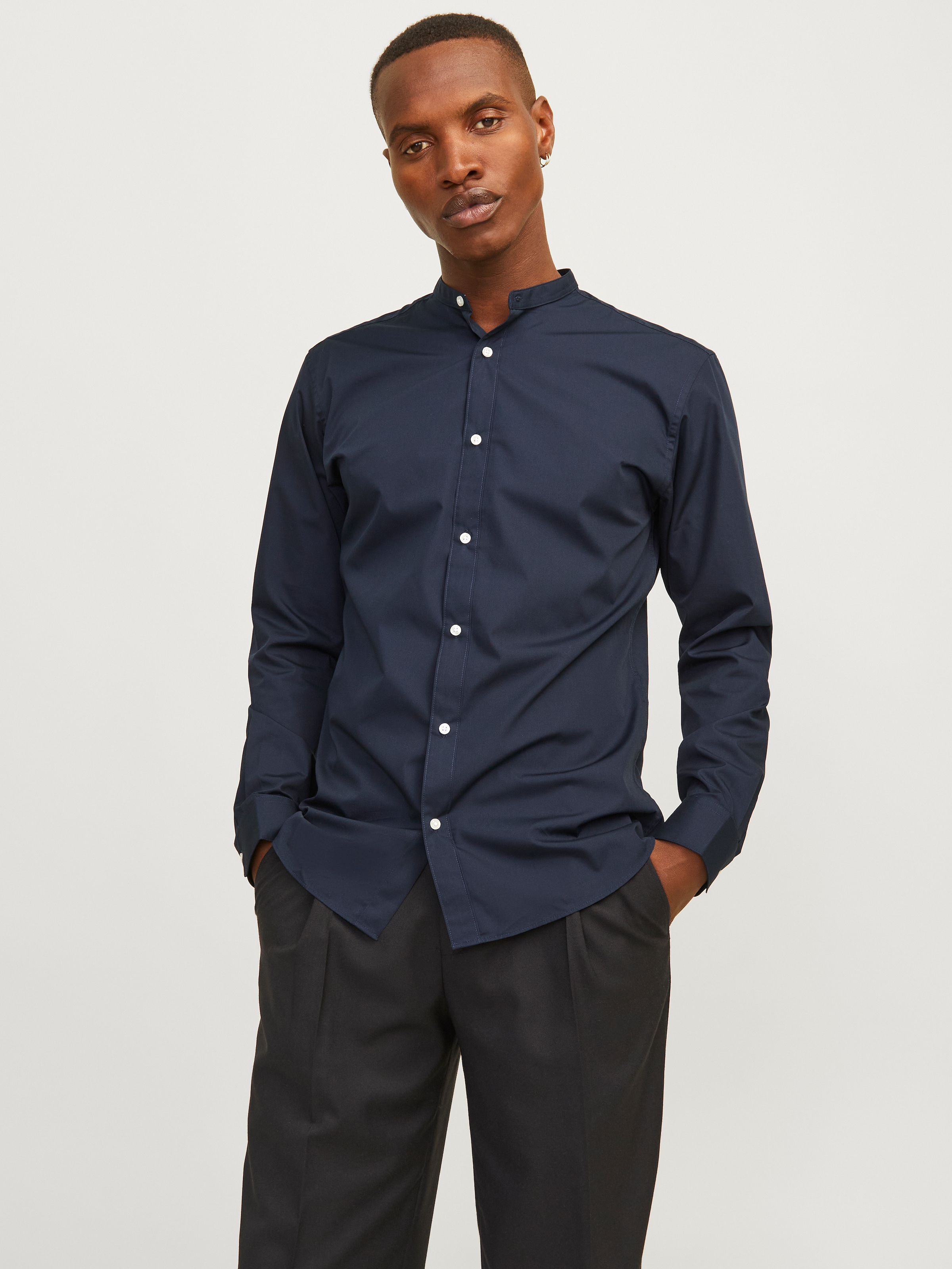 Jack & Jones Langarmhemd »JJJOE SHIRT LS PLAIN MAO«