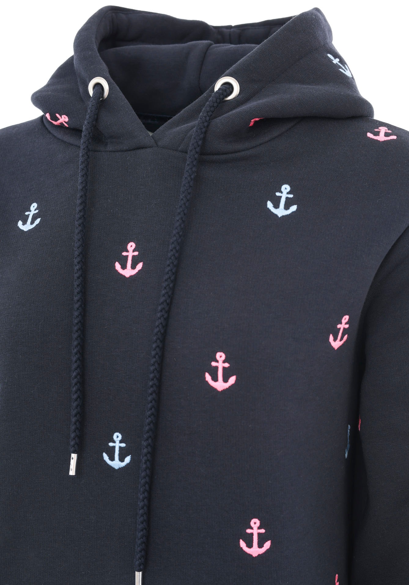 Zwillingsherz Hoodie »"Anker"«, mit gestickten Ankern und Fronttasche