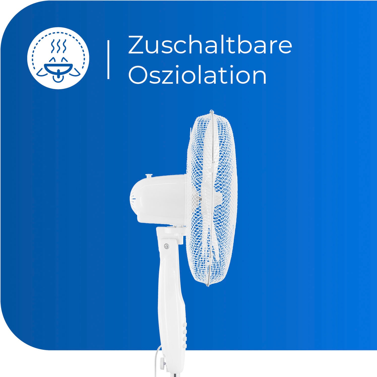 exquisit Standventilator »VS 35064 we« Ø 40 cm, Metall, inkl Oszillation & 50 W Leistung