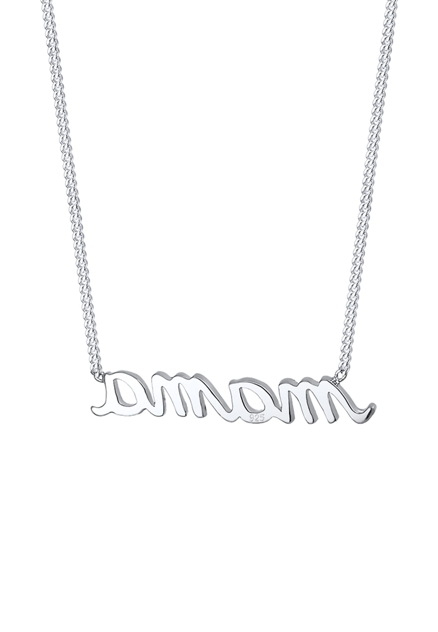 Elli Kette mit Anhänger »Halskette Schriftzug Mom 925 Sterling Silber«