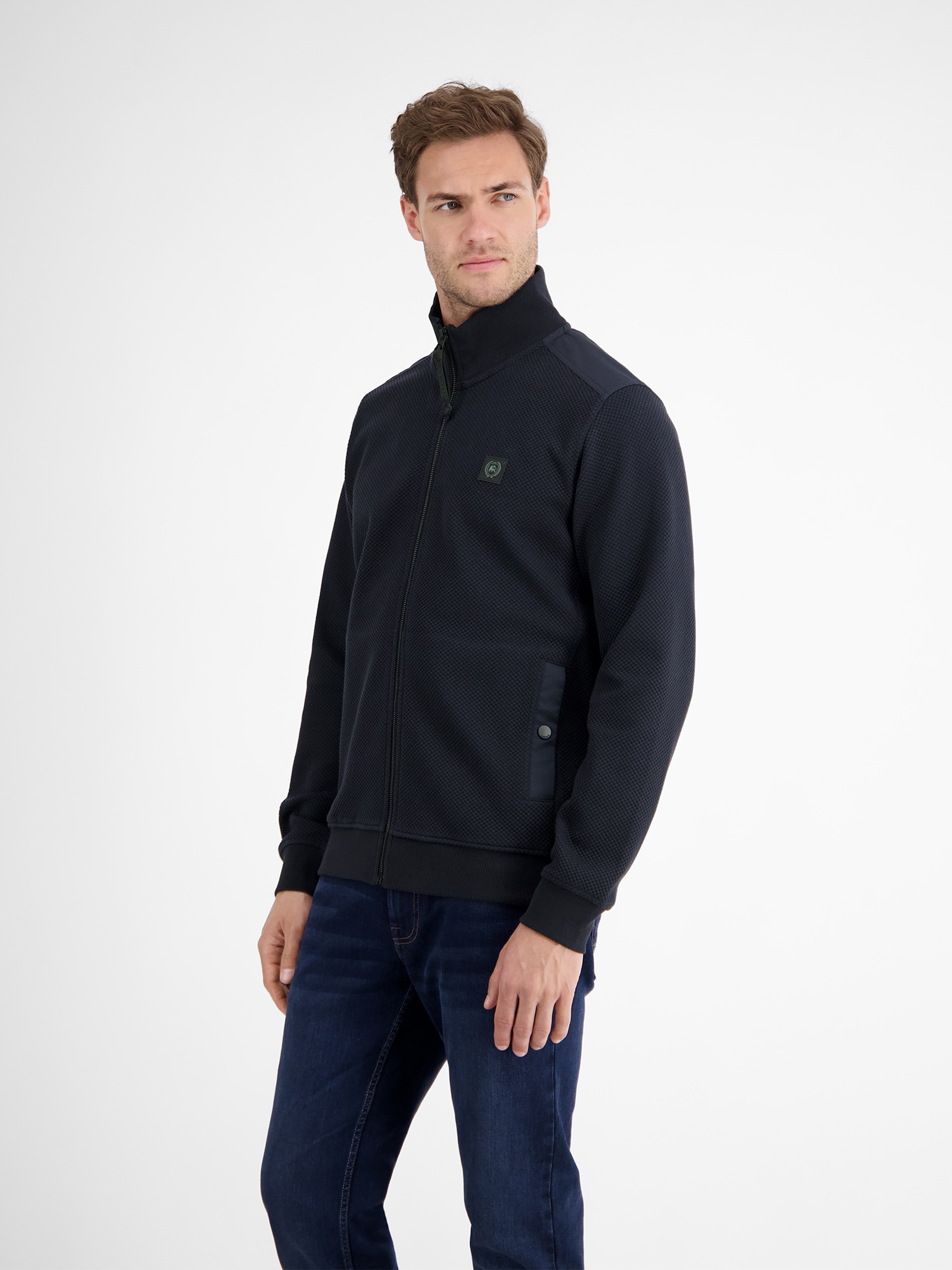 LERROS Sweatjacke »LERROS Herren Sweatjacke in sportiver Struktur«