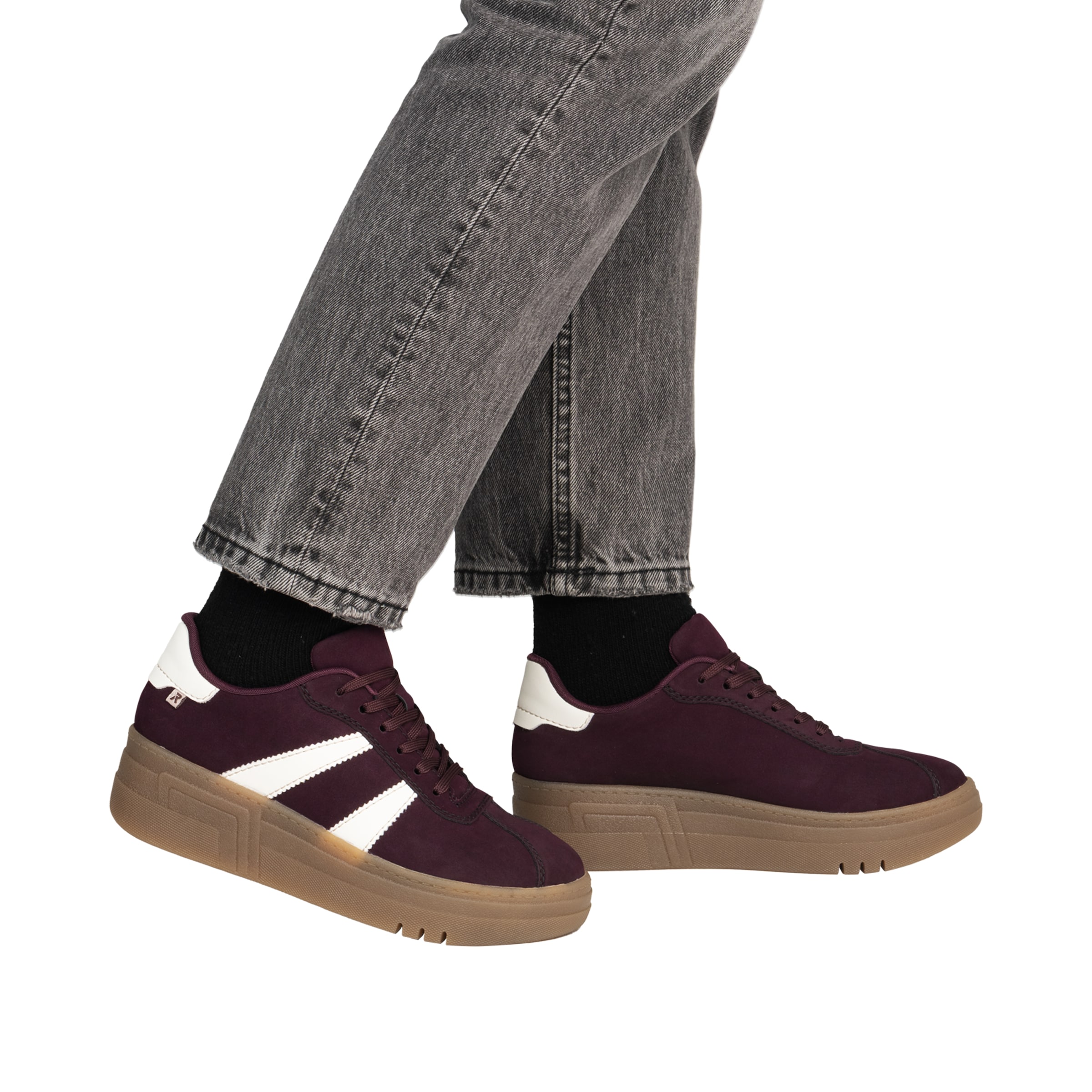 Rieker Plateausneaker  Basket-Sneaker, Retro-Sneaker, Schnürschuh mit weichem Schaftrand