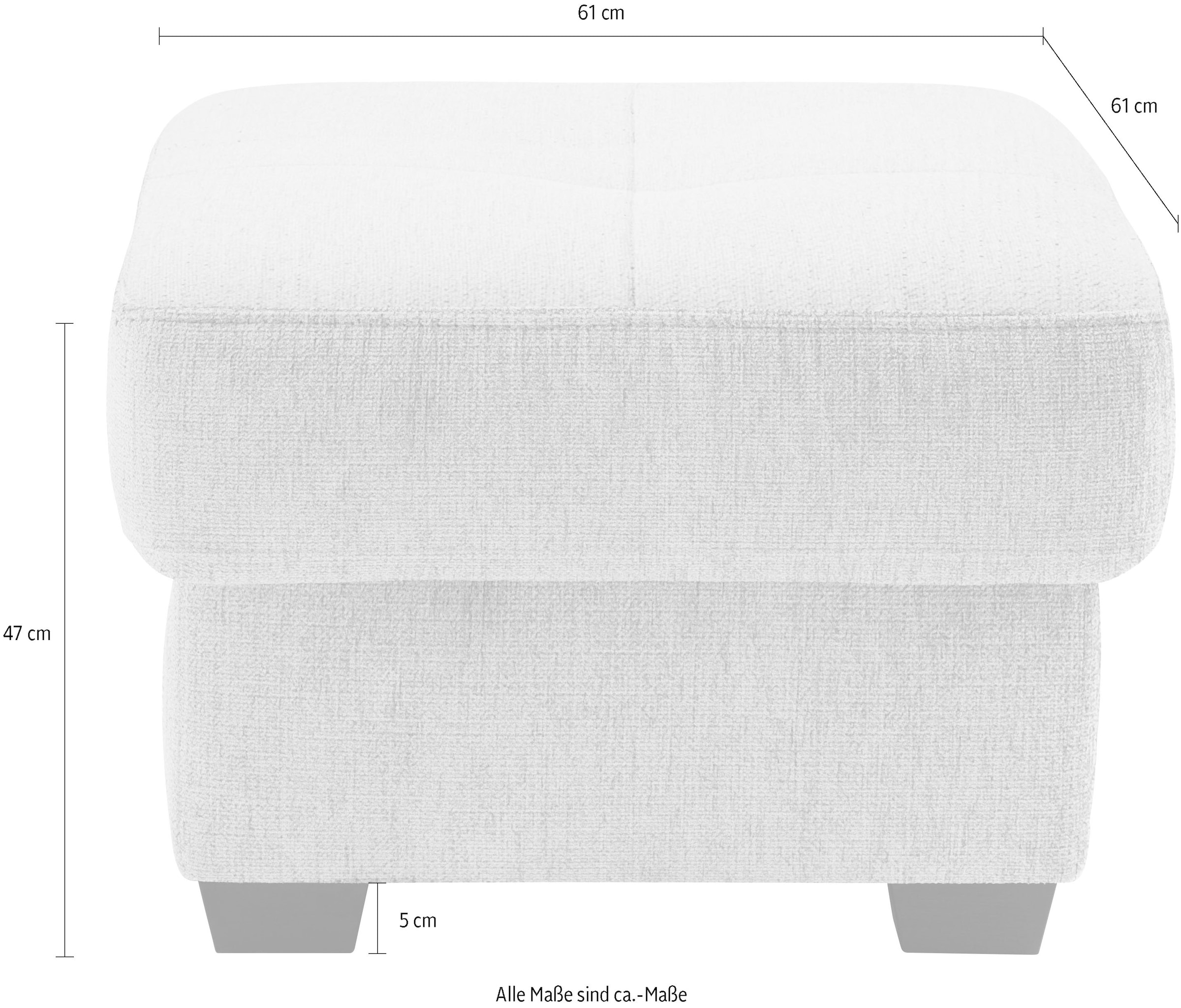 Mr. Couch Hocker »Pierre de Luxe« 1 Stk. tlg. Mit Boxpring-Taschenfederkern