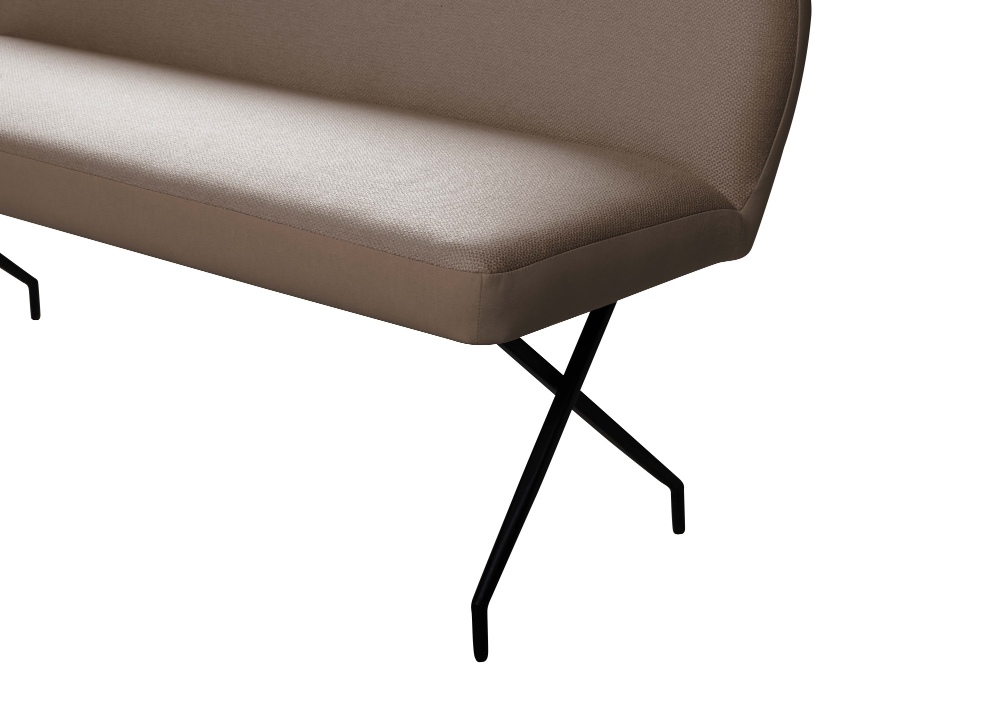 OTTO home Sitzbank »Bruna Esszimmerbank, Bank, Küchenbank, Polsterbank« Mattschwarzes Metallgestell, 2-Stoff-Design, Wellenfederung im Sitz