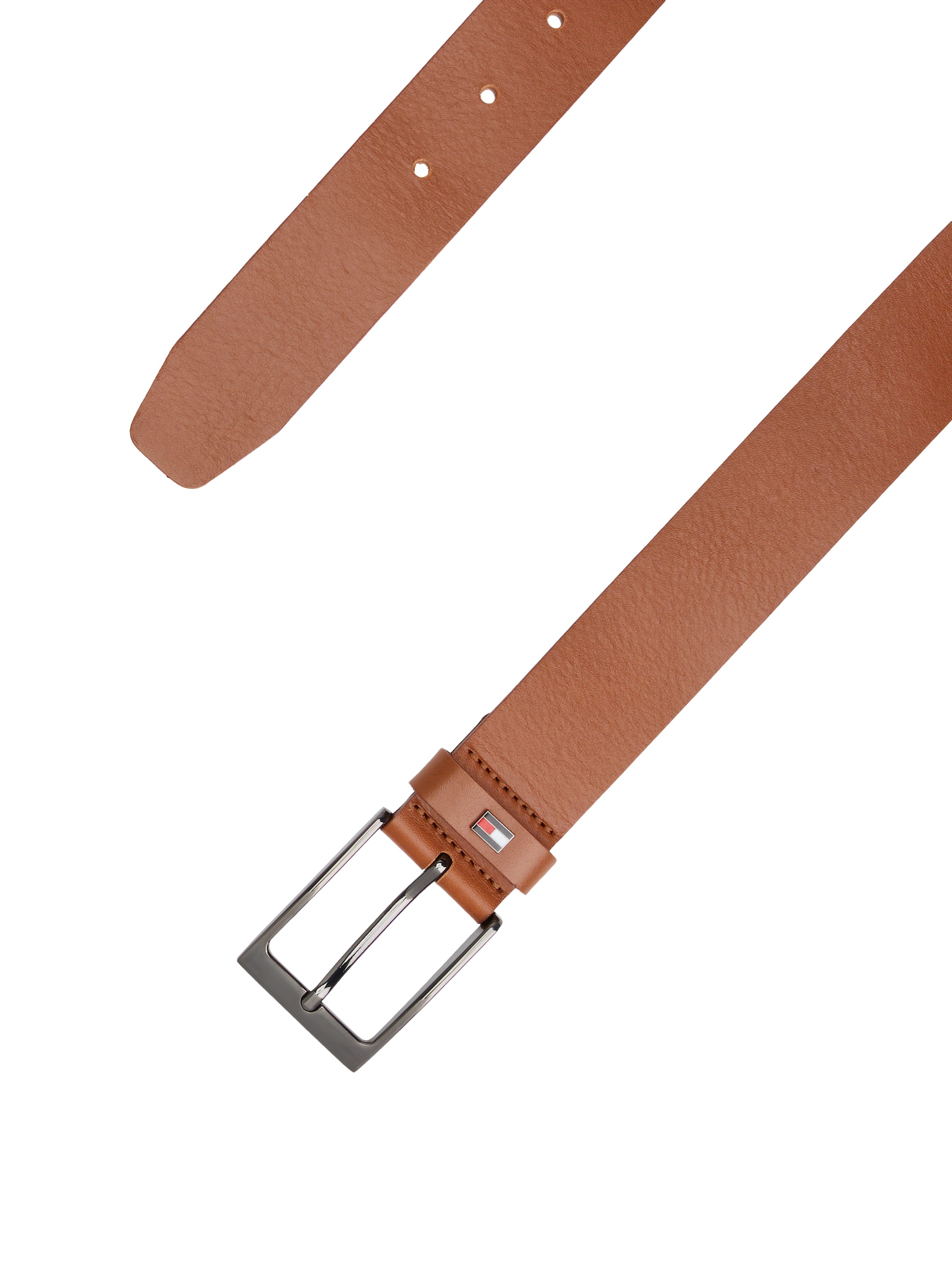 Tommy Hilfiger Ledergürtel »LAYTON 3.5«, Metallpatch, Einfachdornschließe