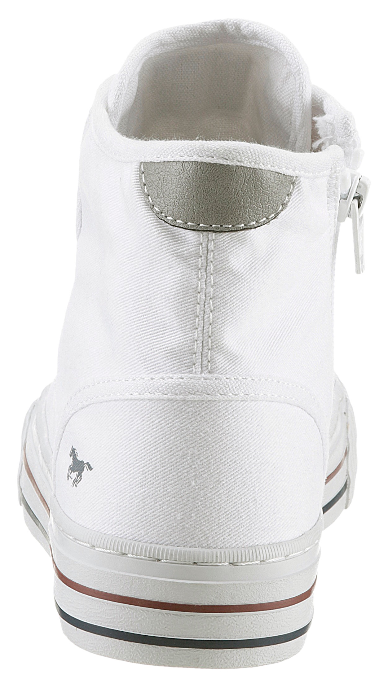 Mustang Shoes Plateausneaker, Schnürschuh, Freizeitschuh, High Top-Sneaker mit Reißverschluss