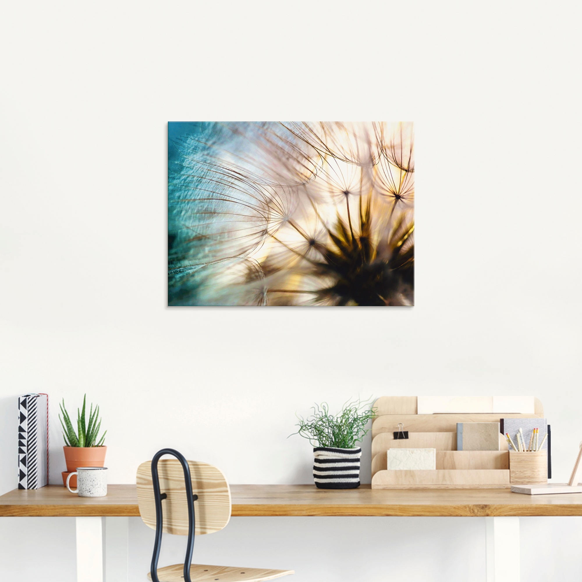 Artland Glasbild »Pusteblume Makro abstrakt« Blumen 1 Stk. tlg. in verschiedenen Größen