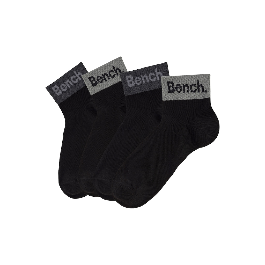 Bench. Kurzsocken, (Set, 8 Paar), mit eingestricktem Schriftzug am Bündchen