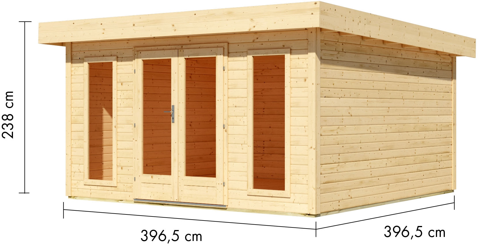 Karibu Gartenhaus »Neuklostersee« aus hochwertiger nordischer Fichte