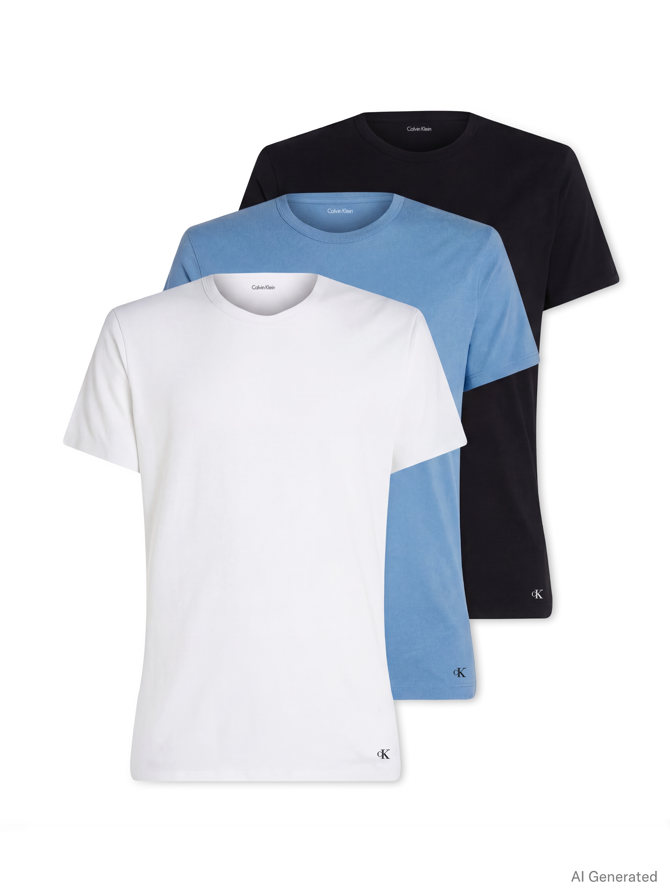 Calvin Klein Underwear T-Shirt »SHORT SLEEVE CREW NECK 3PK« Packung, 3er-Pack, 3 mit Logo am Saum