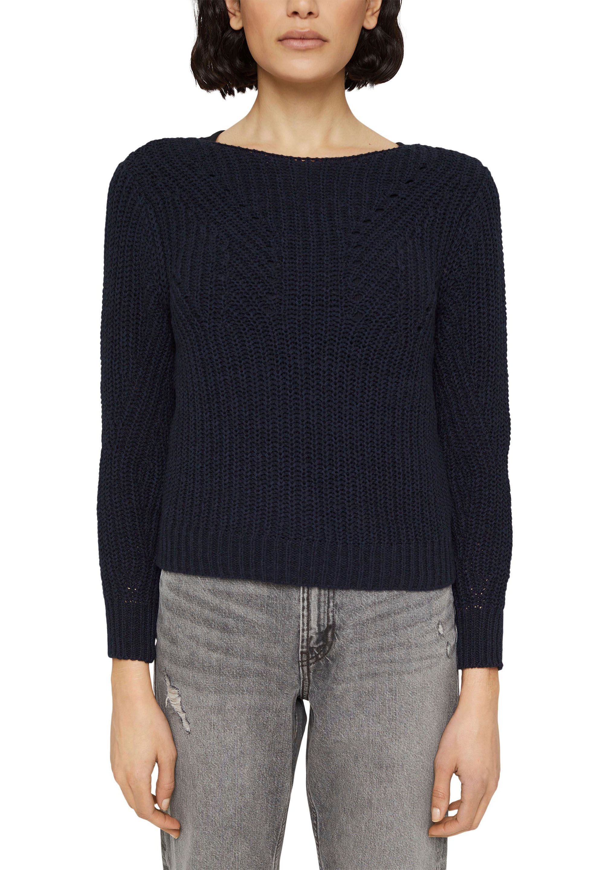Esprit Strickpullover, im Ajourstrickmuster