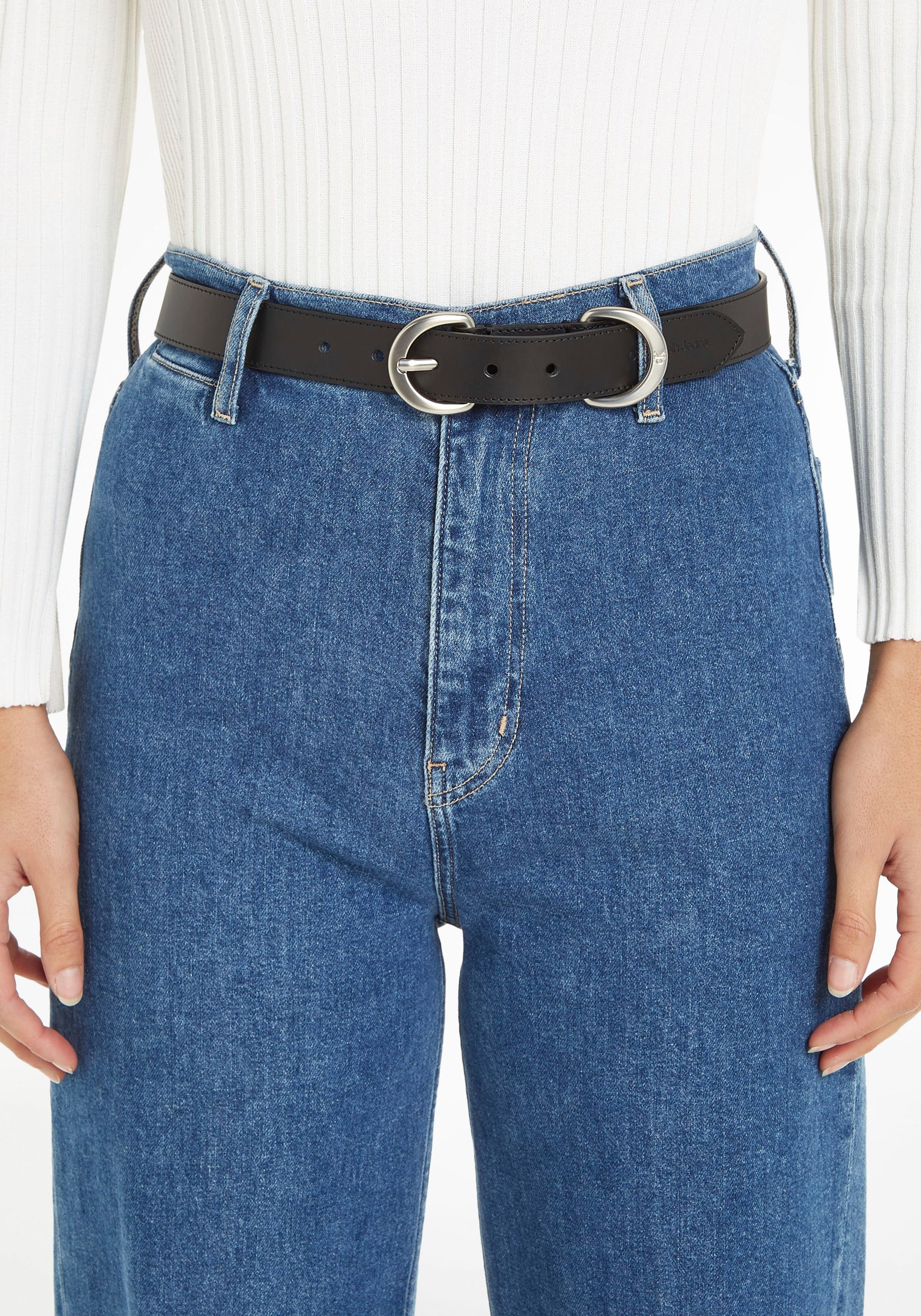 Calvin Klein Jeans Ledergürtel »CLASSIC HARDWARE«, mit Logoprägung