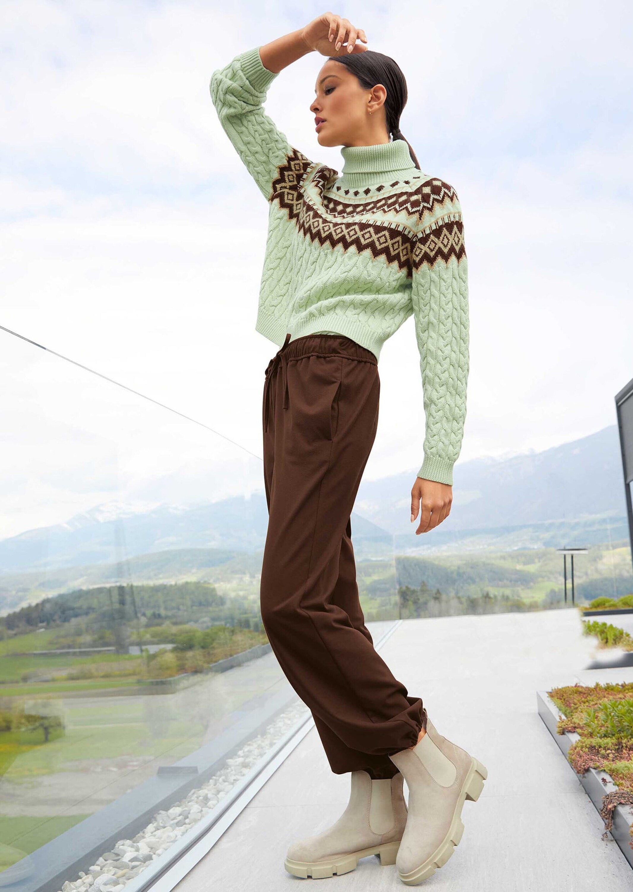 MADELEINE Stoffhose »Hose Weite Hose mit elastischem Schlupfbund«