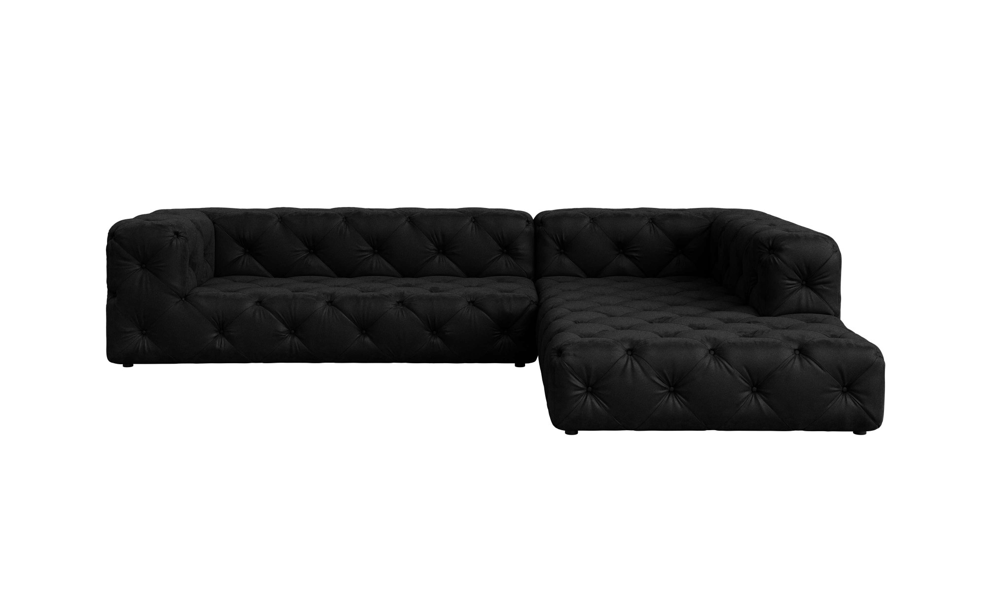 PLACES OF STYLE Ecksofa »FOLLINA« L-Form, mit klassischer Chesterfield-Knopfheftung