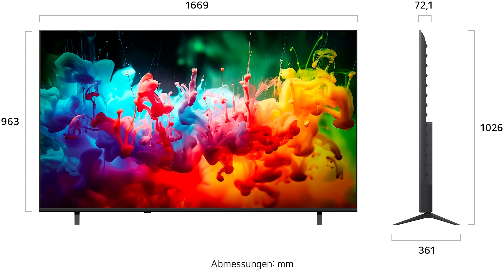 LG QNED-Fernseher »75QNED70B6A« 189 cm/75 ″ Smart-TV
