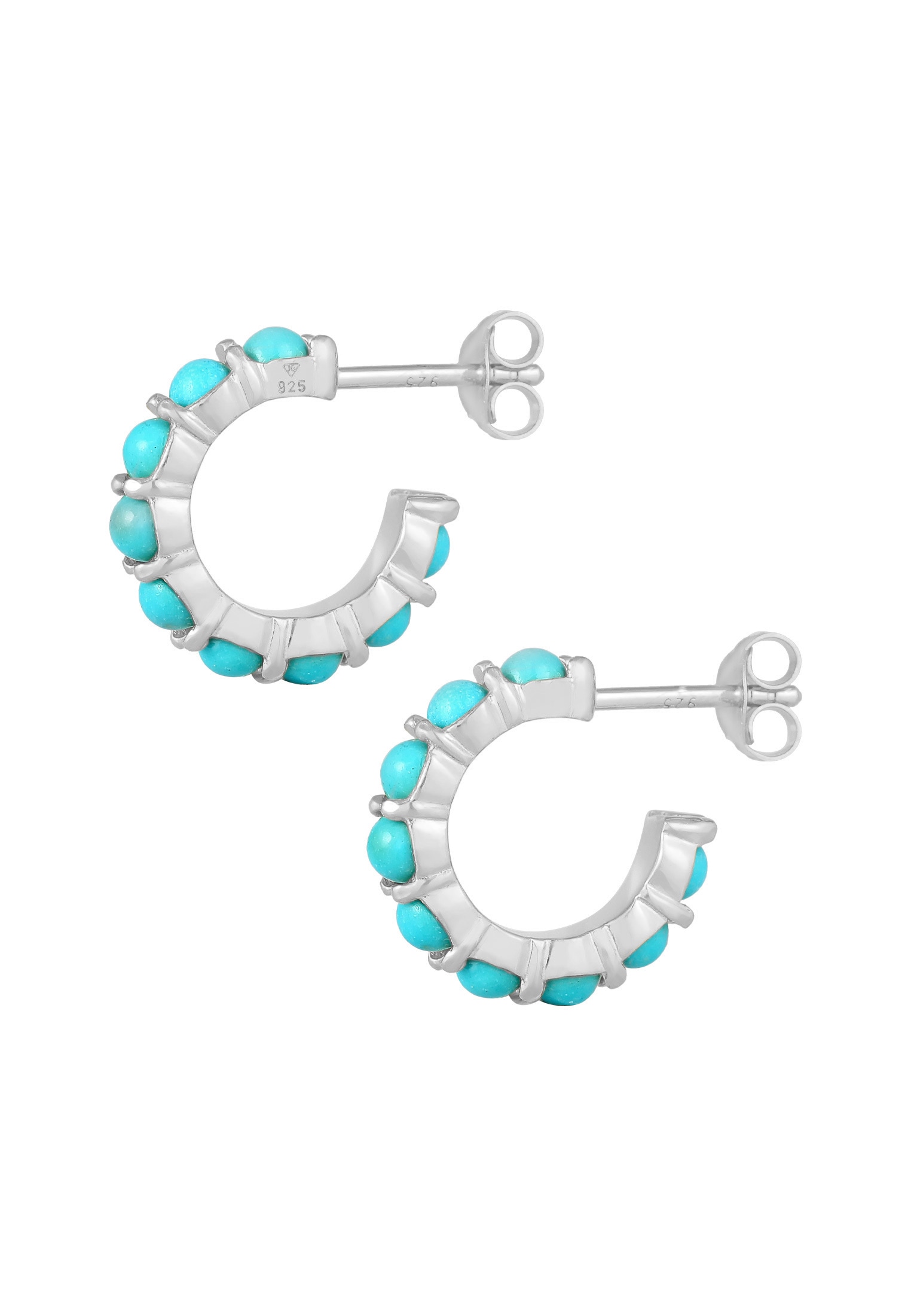 Kuzzoi Paar Ohrstecker »Ohrringe Creolen Türkis Howlith Boho Vintage 925 Silber«