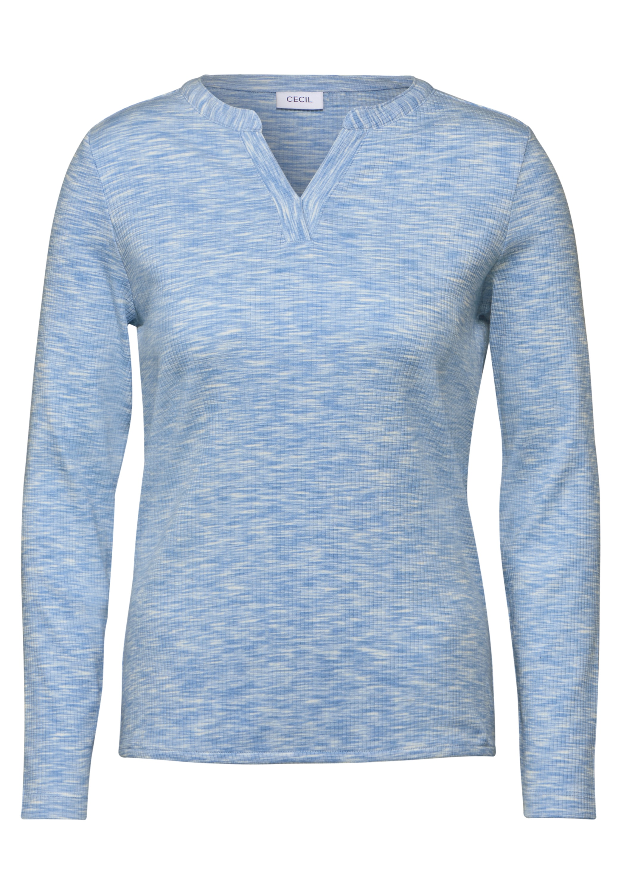 Cecil Langarmshirt, mit Rippstruktur