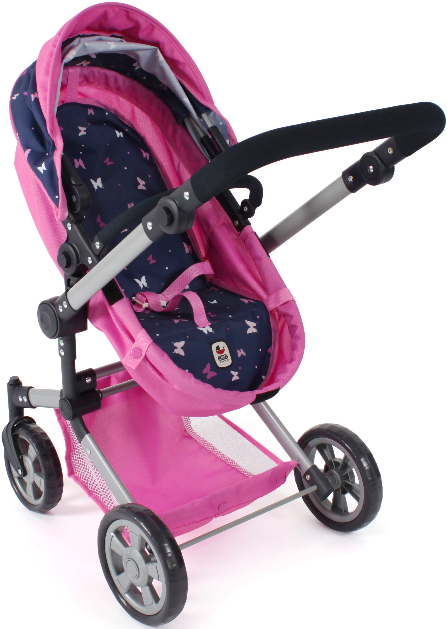 CHIC2000 Kombi-Puppenwagen »Linus, Butterfly, rosa«, (Set)