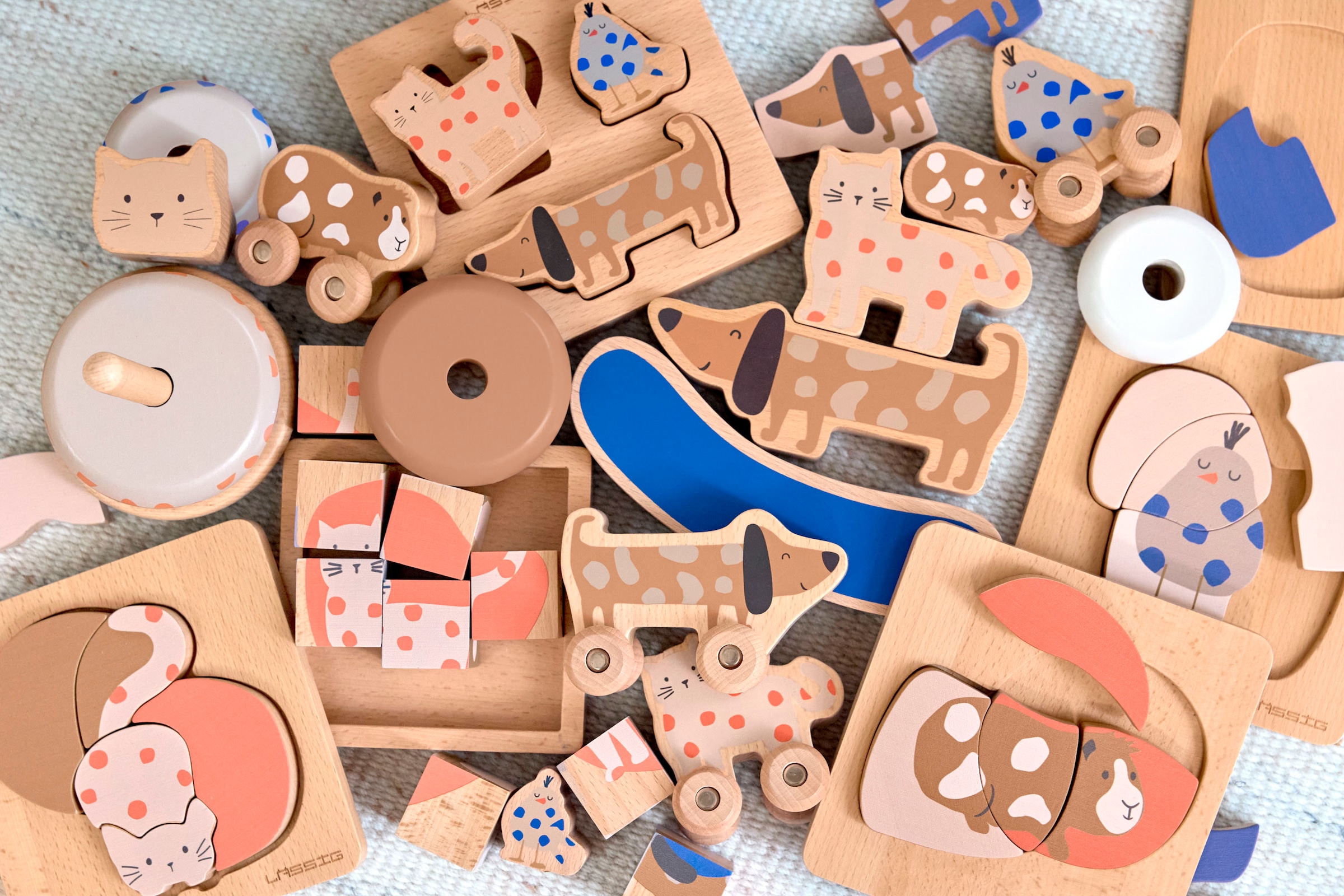 LÄSSIG Würfelpuzzle »Cube Puzzle Wood Little Mateys«, FSC® - schützt Wald - weltweit