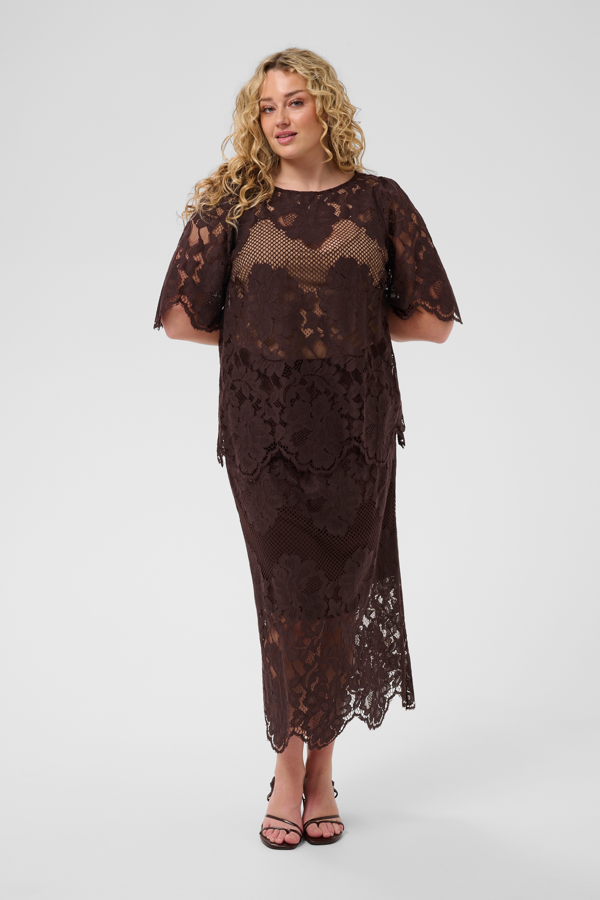 KAFFE Curve Midirock »Damen Rock KCcarley«