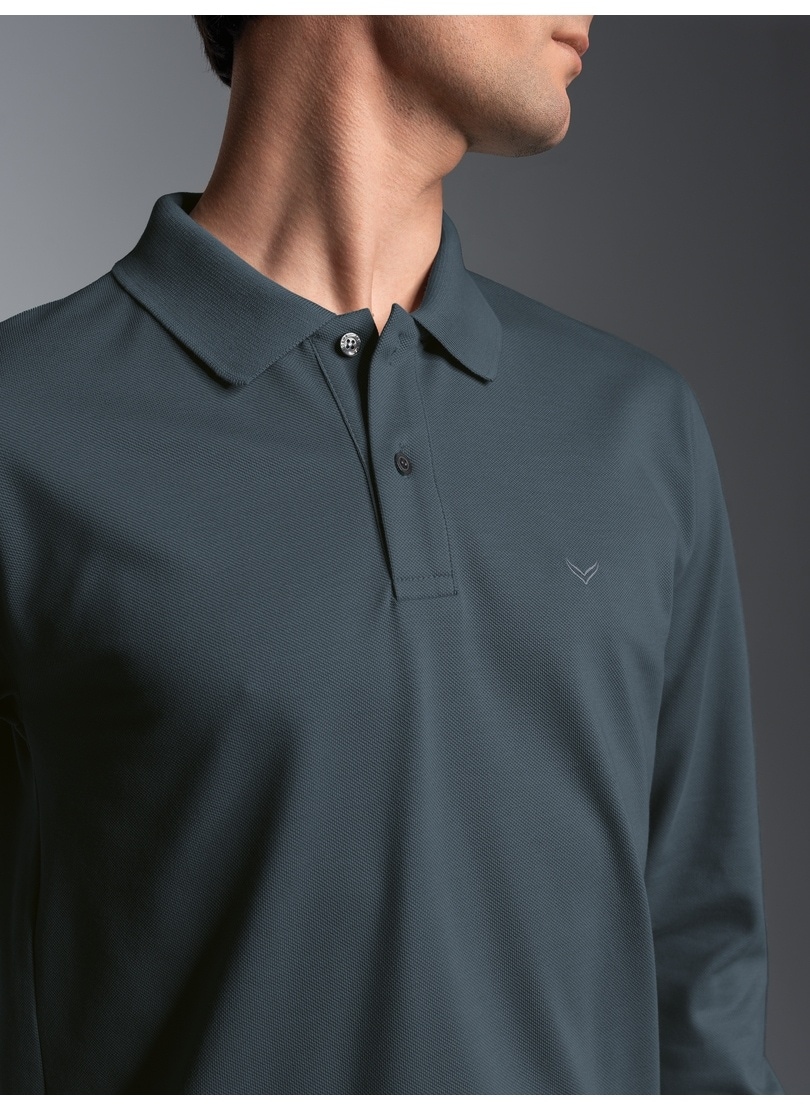 Trigema Poloshirt »TRIGEMA Langarm Poloshirt mit Armbündchen«, (1 tlg.)