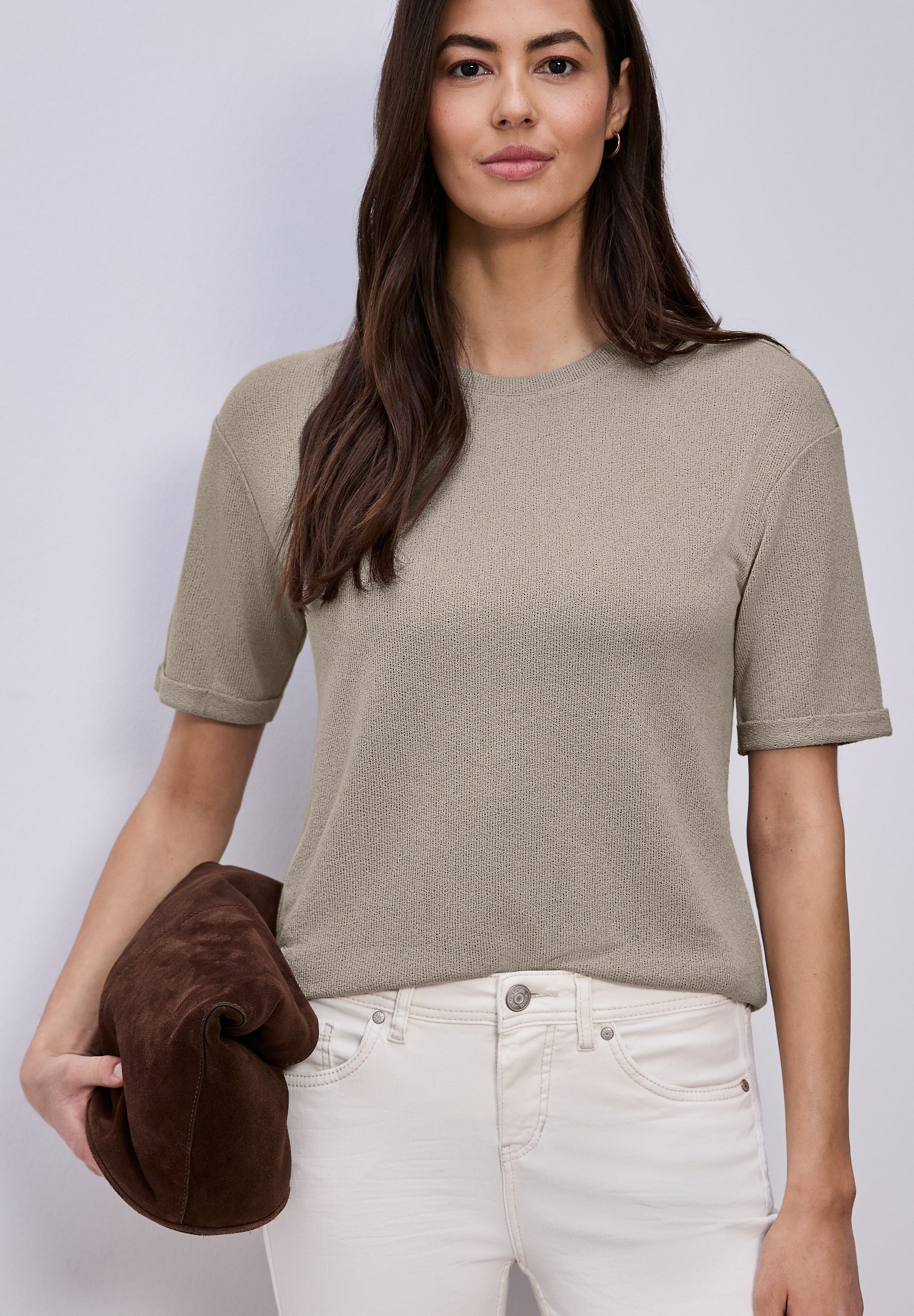 STREET ONE T-Shirt im Strick-Look