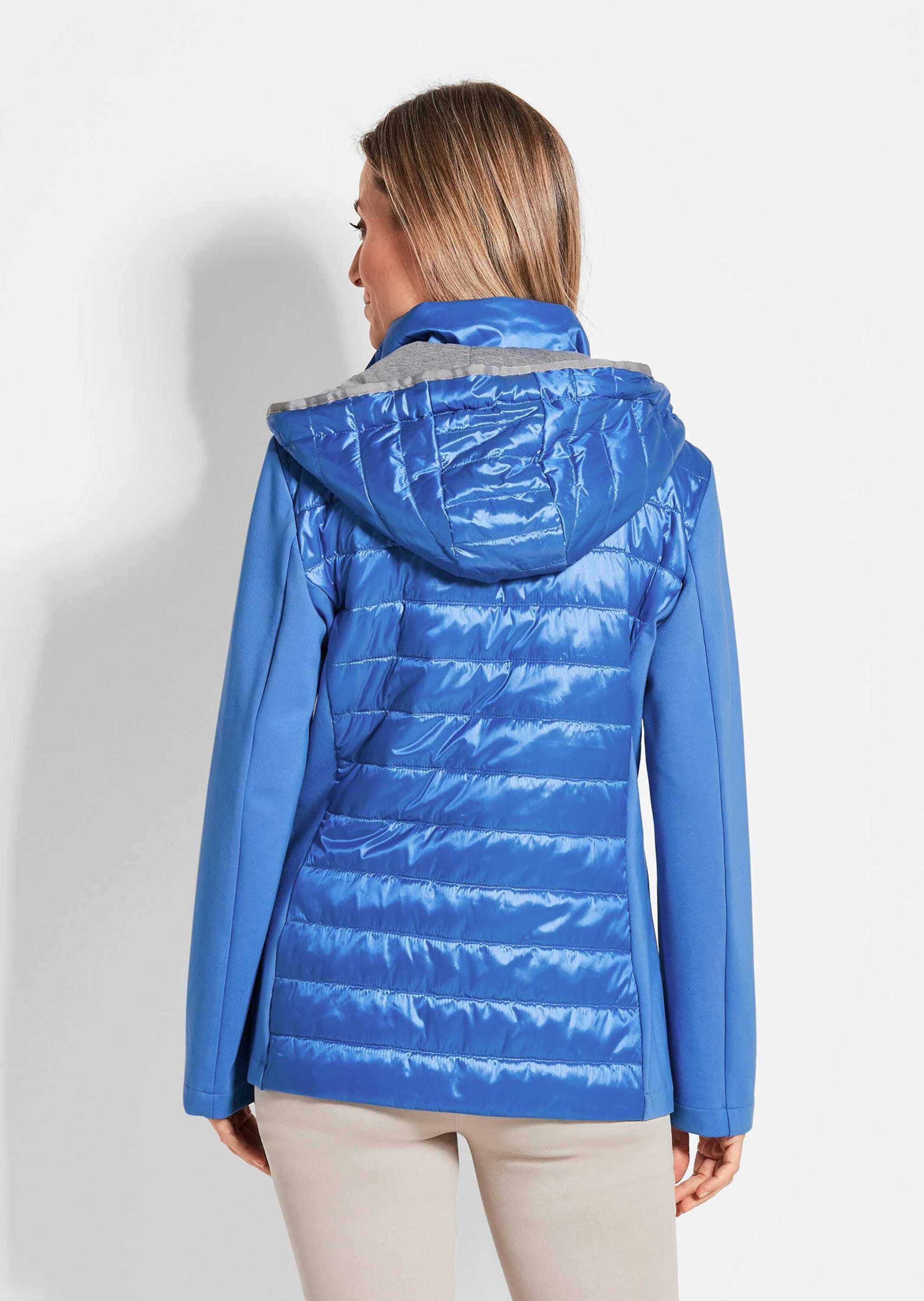 GOLDNER Kurzjacke »Steppjacke mit abnehmbarer Kapuze« Kontrastfarbige Blenden und Details