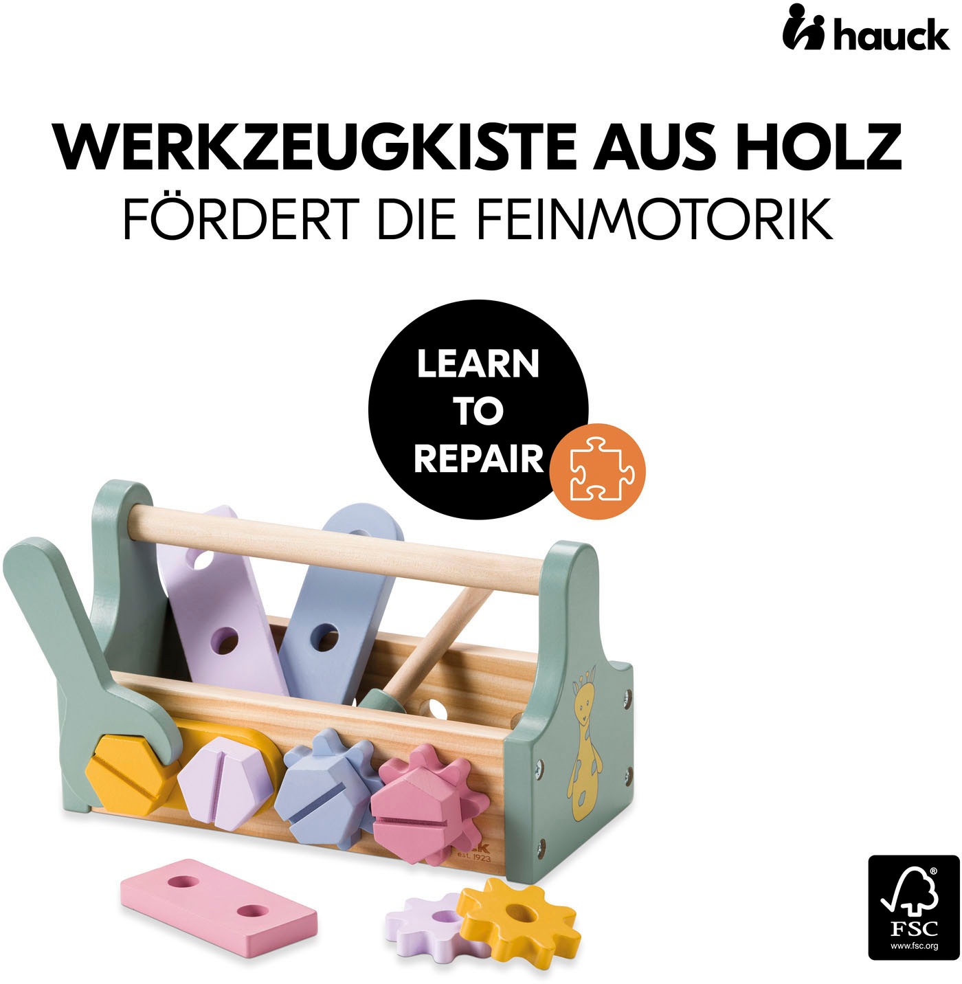 Hauck Spielwerkzeugkoffer »Learn to Repair«, FSC® - schützt Wald - weltweit