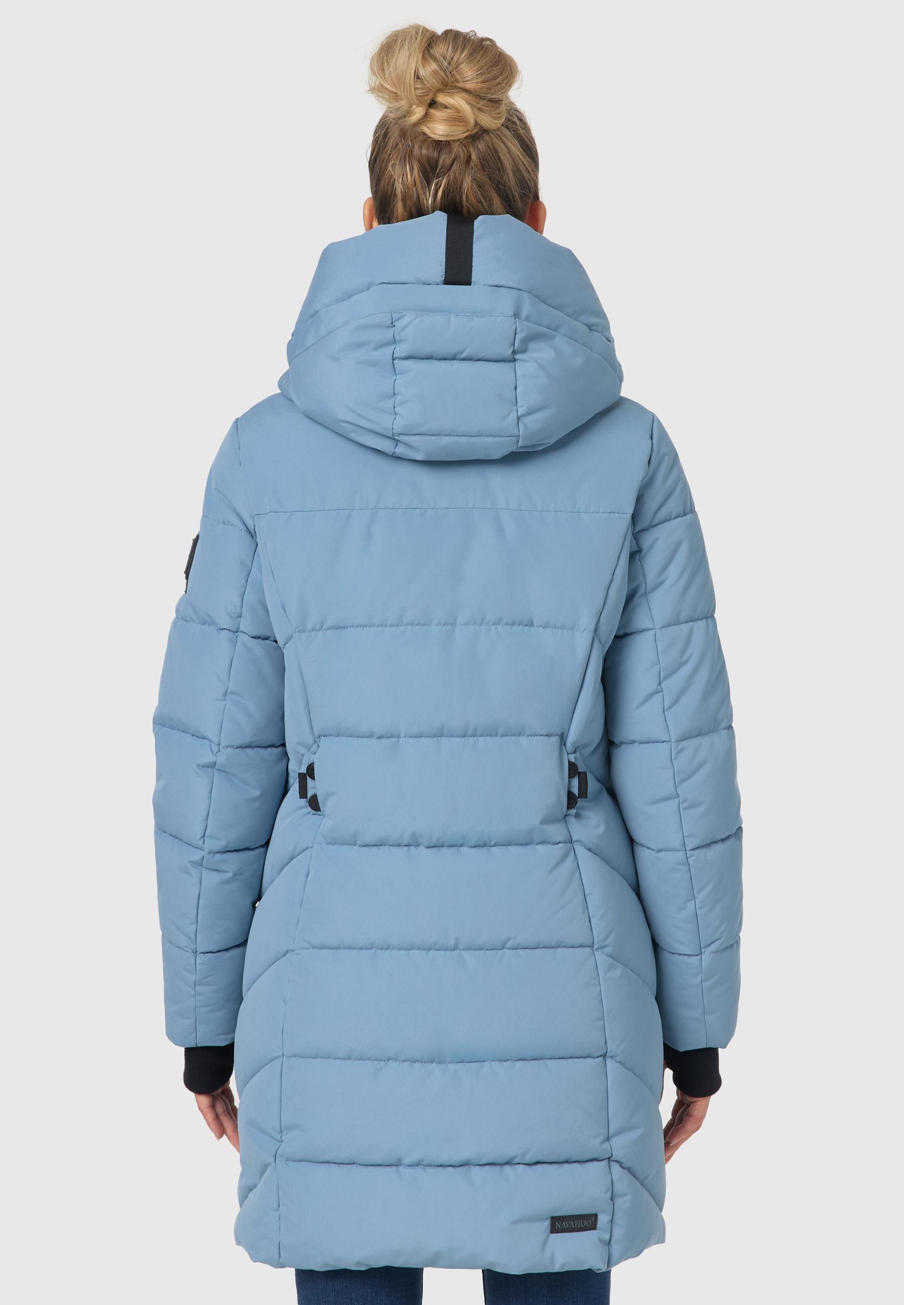 Navahoo Steppmantel »Steppmantel Knutschilein«, Stylischer Damenmantel mit abnehmbarem Fleece-Kragen