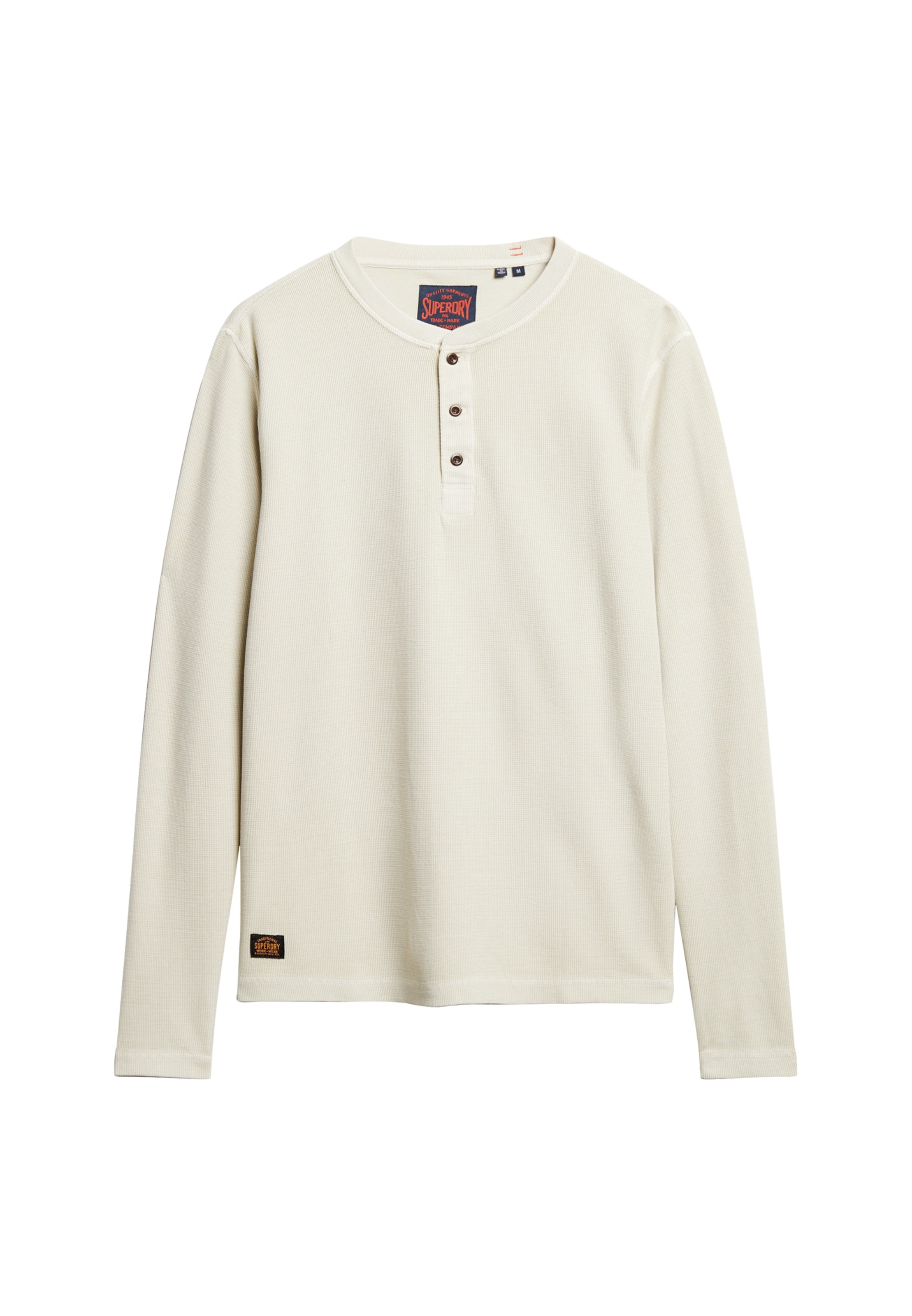 Superdry Langarmshirt »WAFFLE LONG SLEEVE HENLEY TOP«