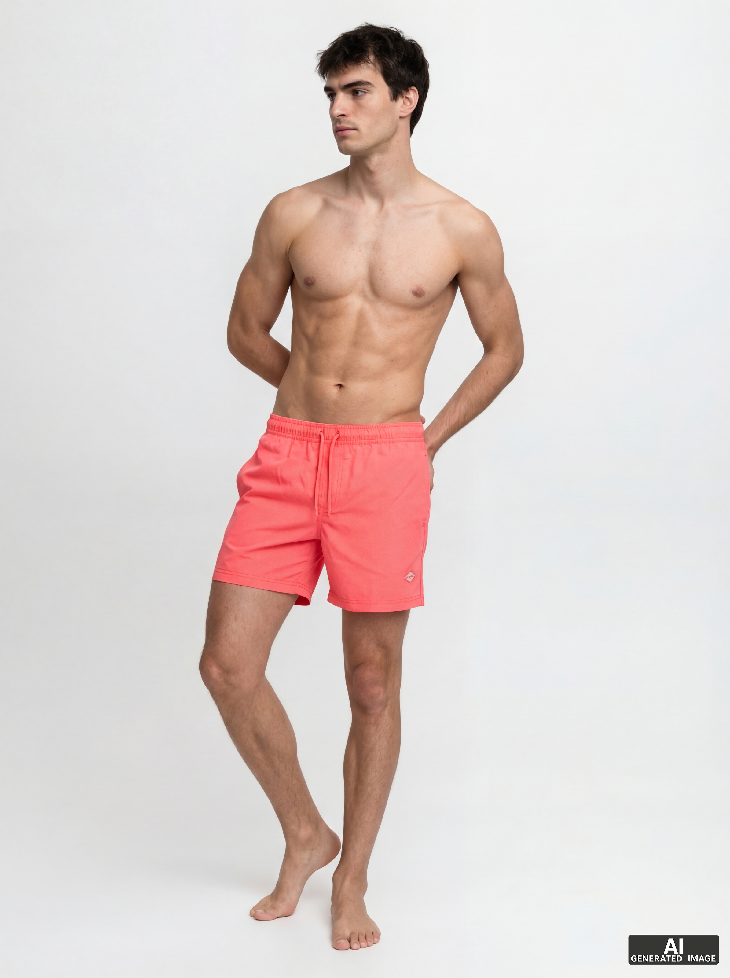 Jack & Jones Badeshorts »JPSTMAUI TROPIC SOLID SWIM SHORTS SN« Kunstfaser, normal geschnitten