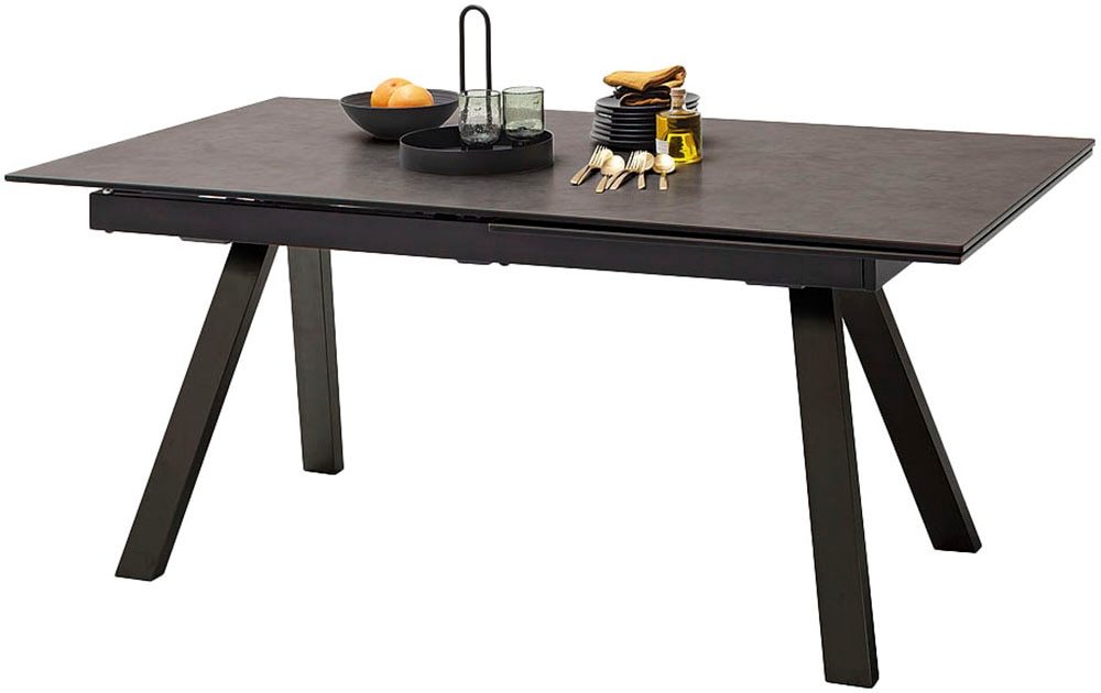 MCA furniture Esstisch »TOBAGO Auszugtisch 180-260 cm«, (Einzelstück), Keramik,Metall,Stirnauszug,ausziehbar,Tischplatte 13 mm