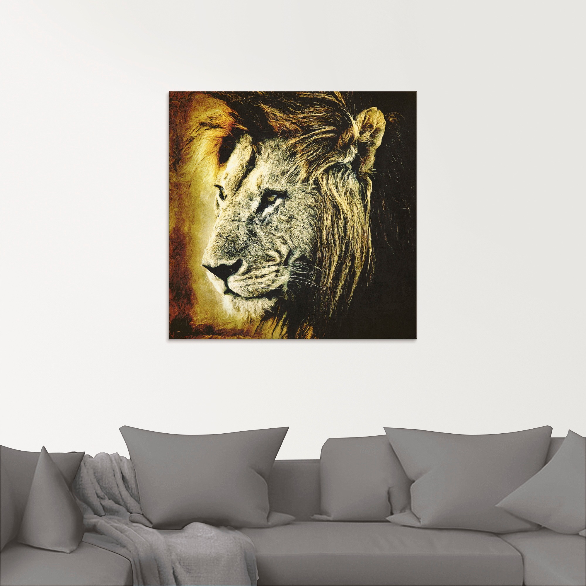 Artland Glasbild »Löwe«, Wildtiere, (1 St.), in verschiedenen Größen